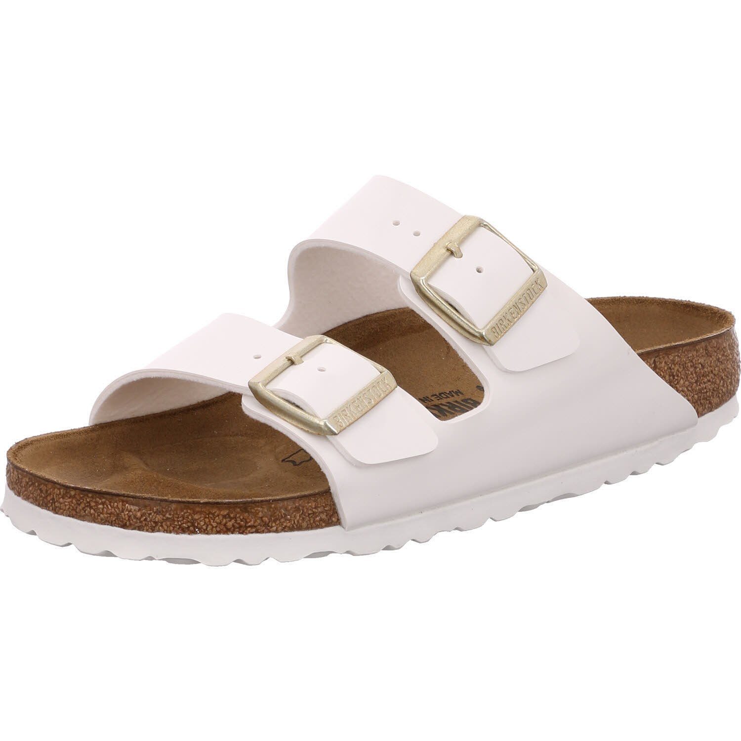 Birkenstock Arizona BF Patent White Lack Pantolette günstig online kaufen