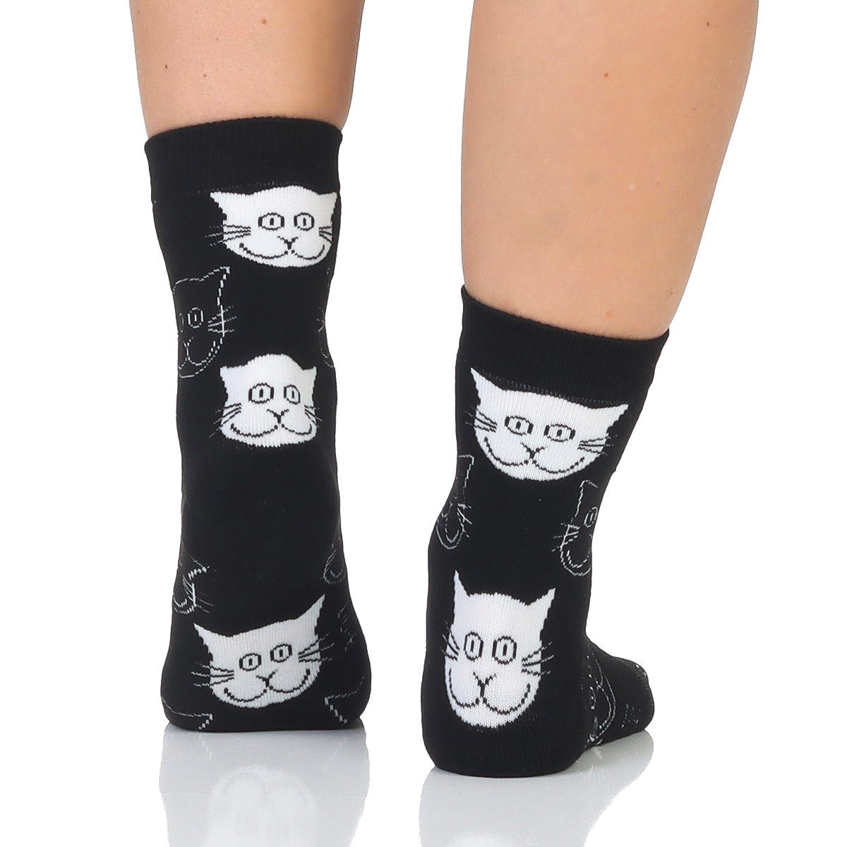 Sockenhimmel Thermosocken Damen Wintersocken Katzen Design warme Socken & Strümpfe 2fädig Vollfrotteefuß