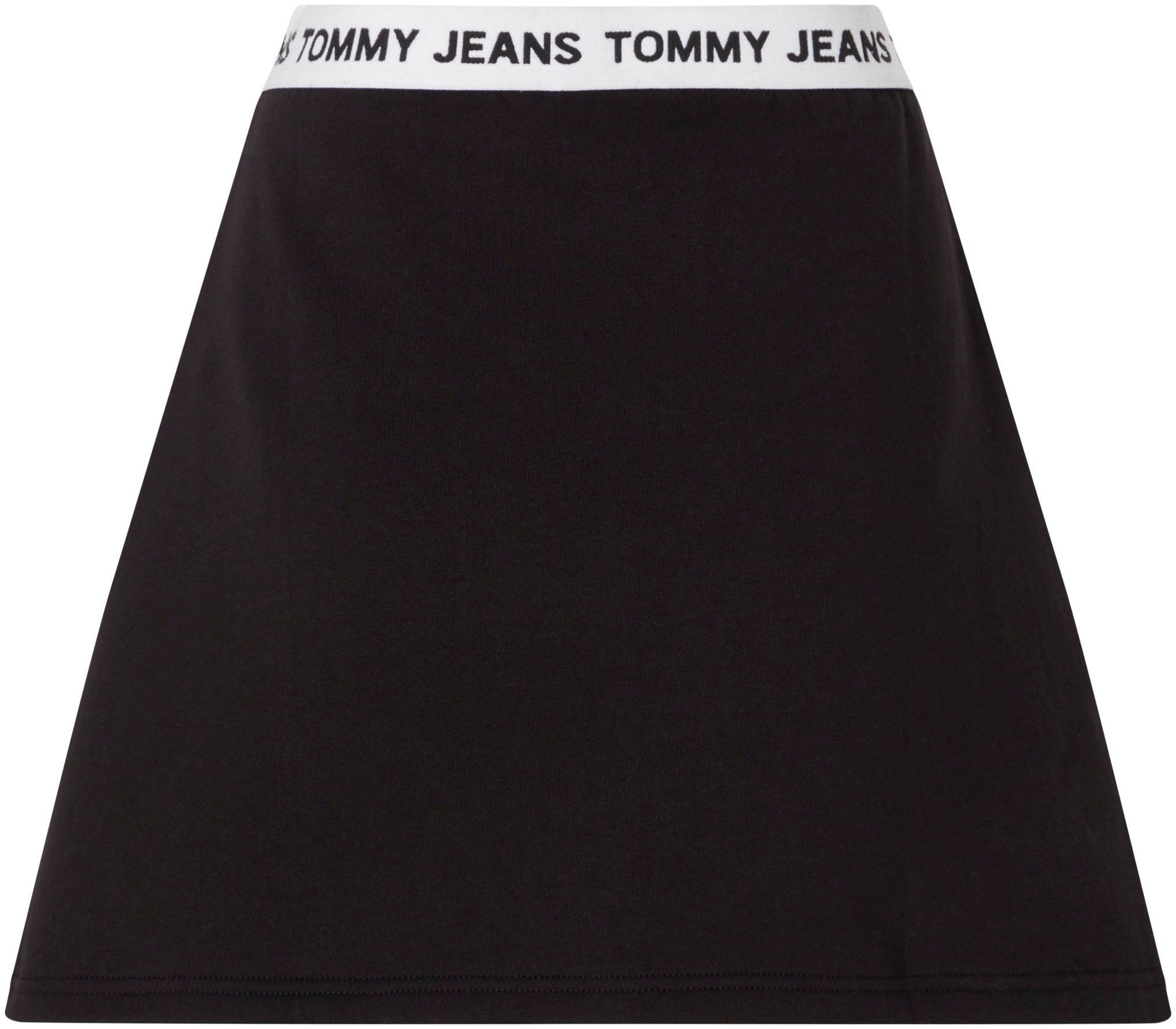 Tommy Jeans Bleistiftrock TJW dem auf Logo-Schriftzug mit Waistband Jeans LOGO WAISTBAND Tommy SKIRT