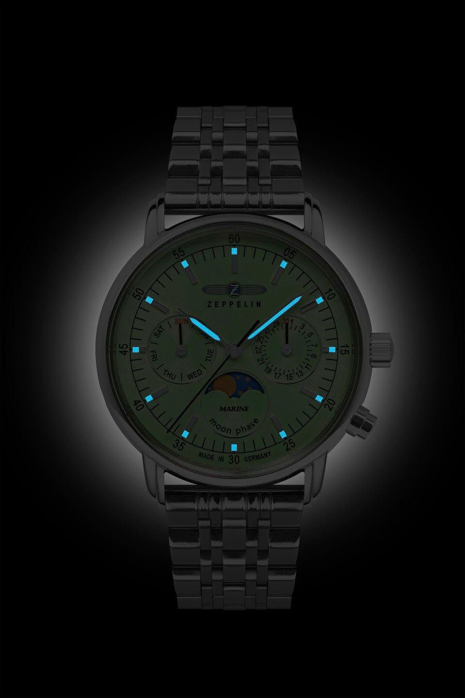 ZEPPELIN Multifunktionsuhr LZ 14 Marine Moonphase günstig online kaufen