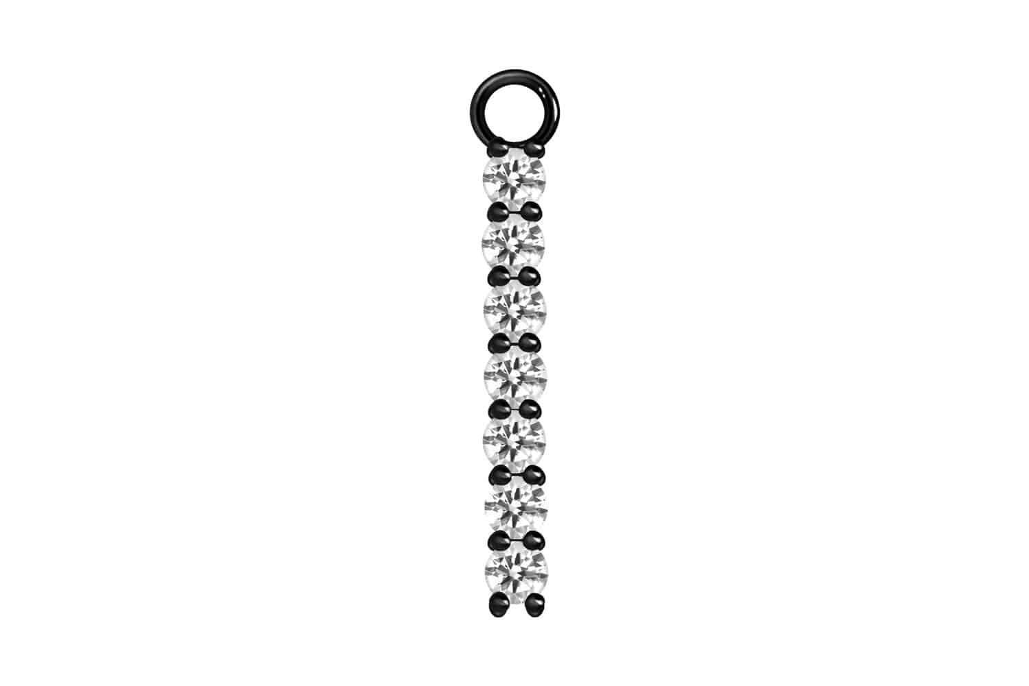 Piercing-Set Chirurgenstahl Anhänger für Clicker KRISTALLBALKEN