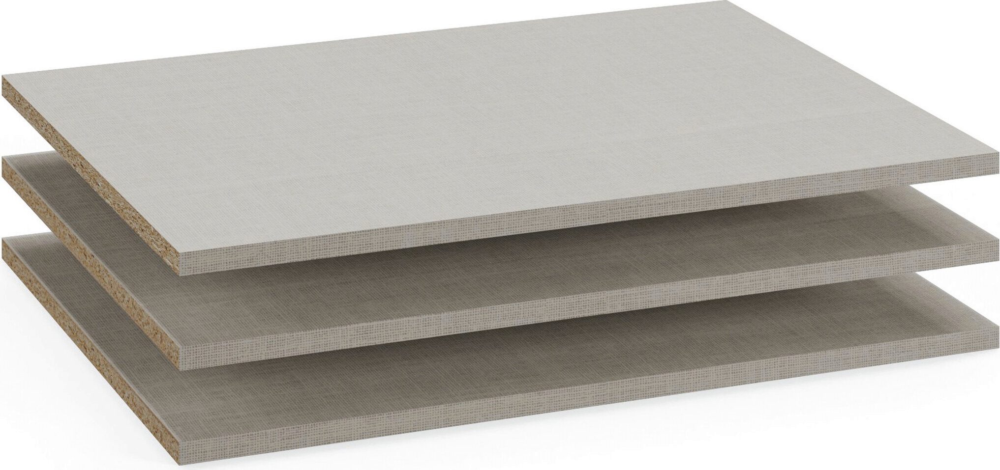 rauch Einlegeboden Zubehör für Rauch-Schränke Garderobe Kleiderschrank Schrank (inklusive Befestigungselemente), 3er-Set Breite 63 cm, Tiefe 45 cm MADE IN GERMANY