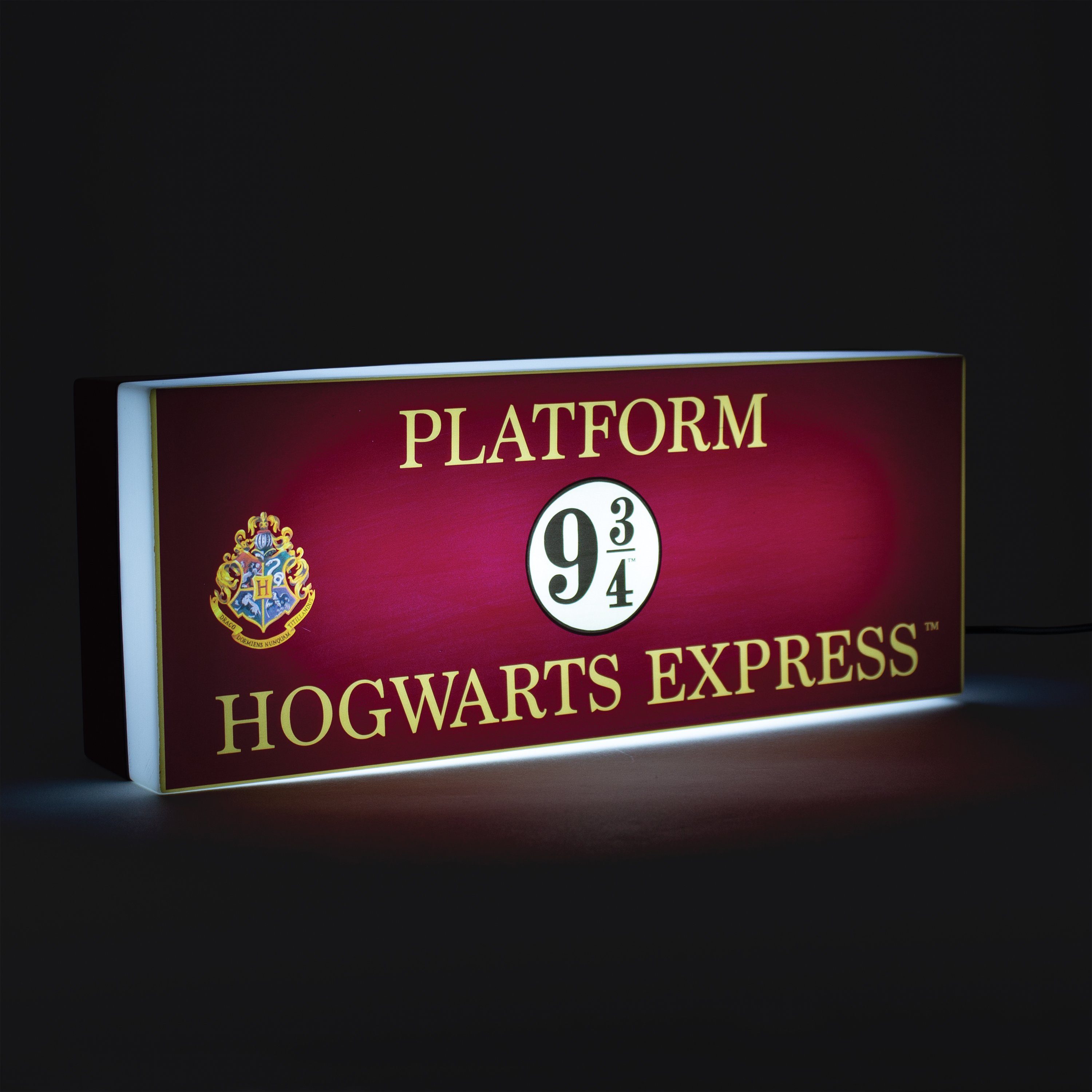 Leuchte Hogwarts Logo Potter 9 LED Dekolicht Gleis Express Harry 3/4 Paladone