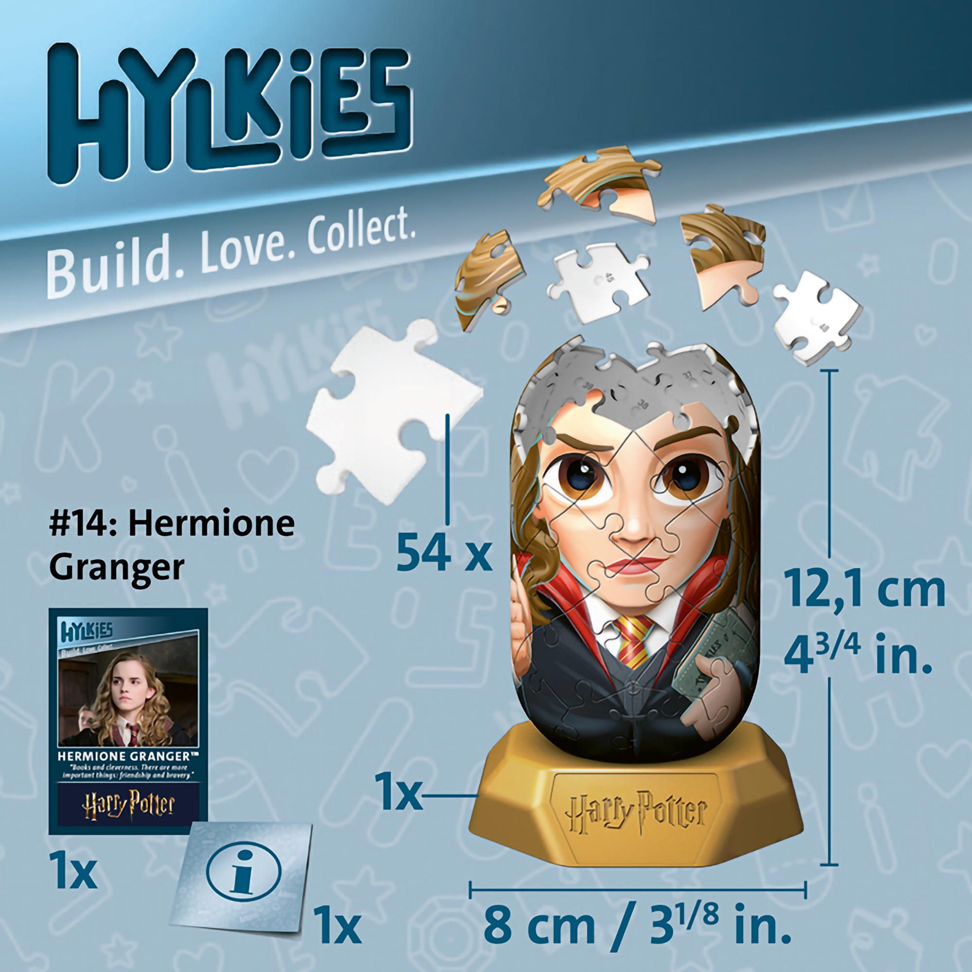 Ravensburger Пазлы 54 Teile 3D Пазлы Hylkies Harry Potter Hermine Sammelfigur 12008001, Пазлыteile