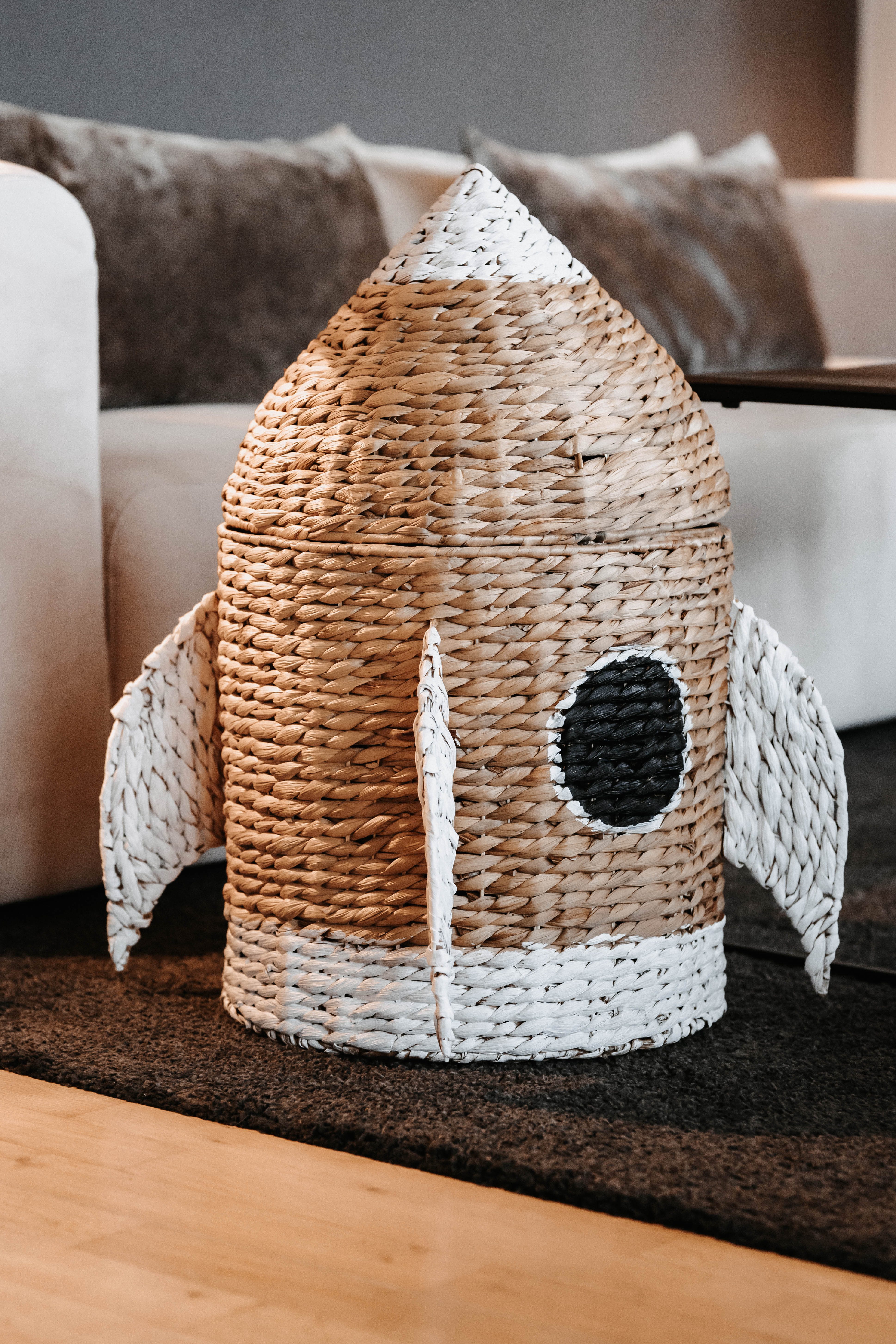Aufbewahrungskorb DER WEISE HUGO/ Wäschekorb/Spielzeugkorb/ Papierkorb Handmade
