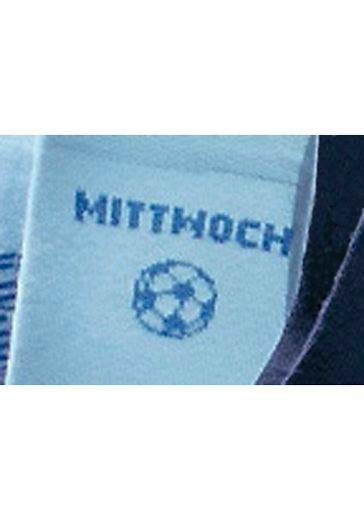 H.I.S Socken Fußballsocken, Lustige bunte Kindersocken (Packung, 7-Paar, Gr. 23-26 bis 39-42) mit Wochentagen und Fußballmotiv – Bild 5 von 5