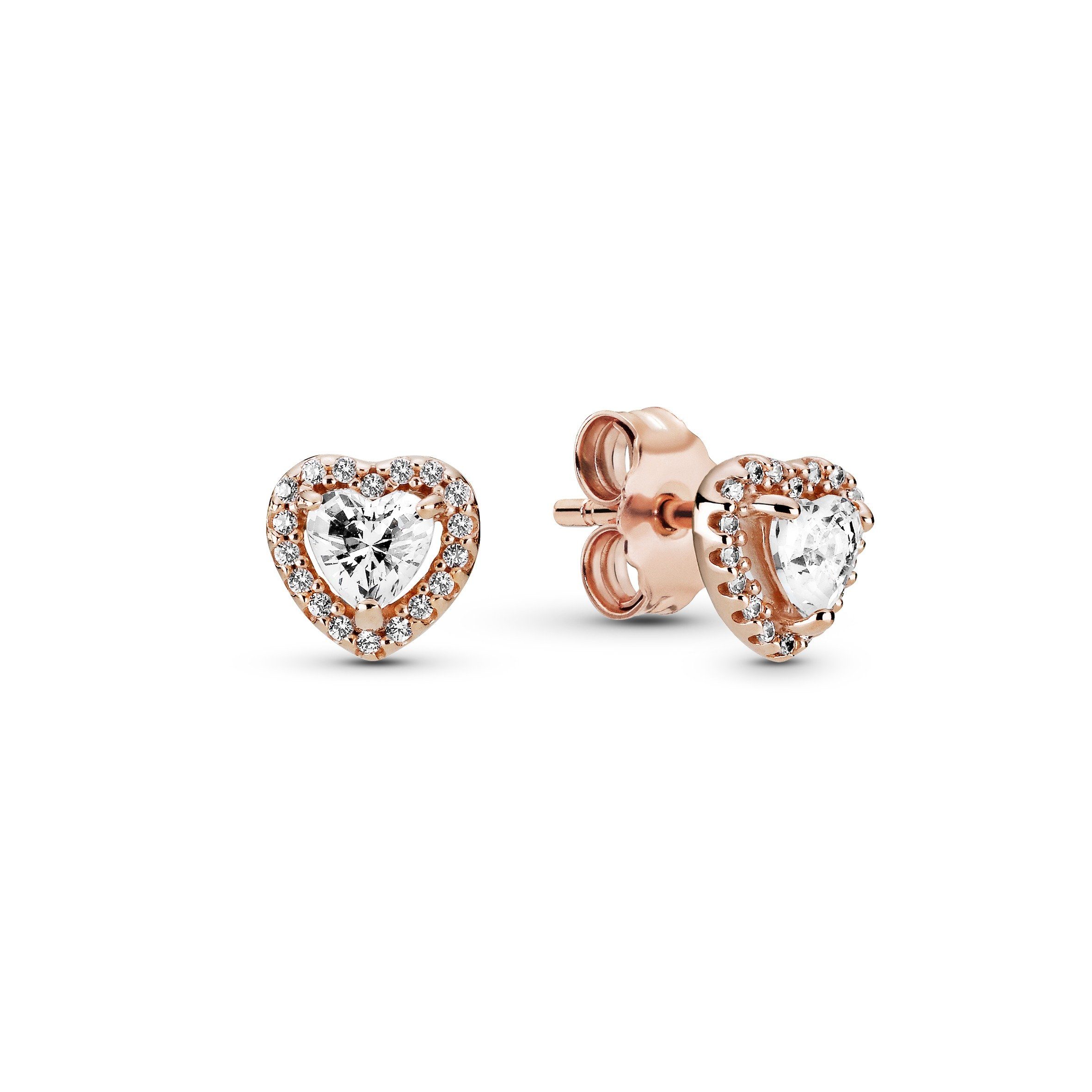 Pandora Ohrring-Set Pandora Ohrstecker Damen 288427C01 14k rosé vergoldet erhabenes Herz