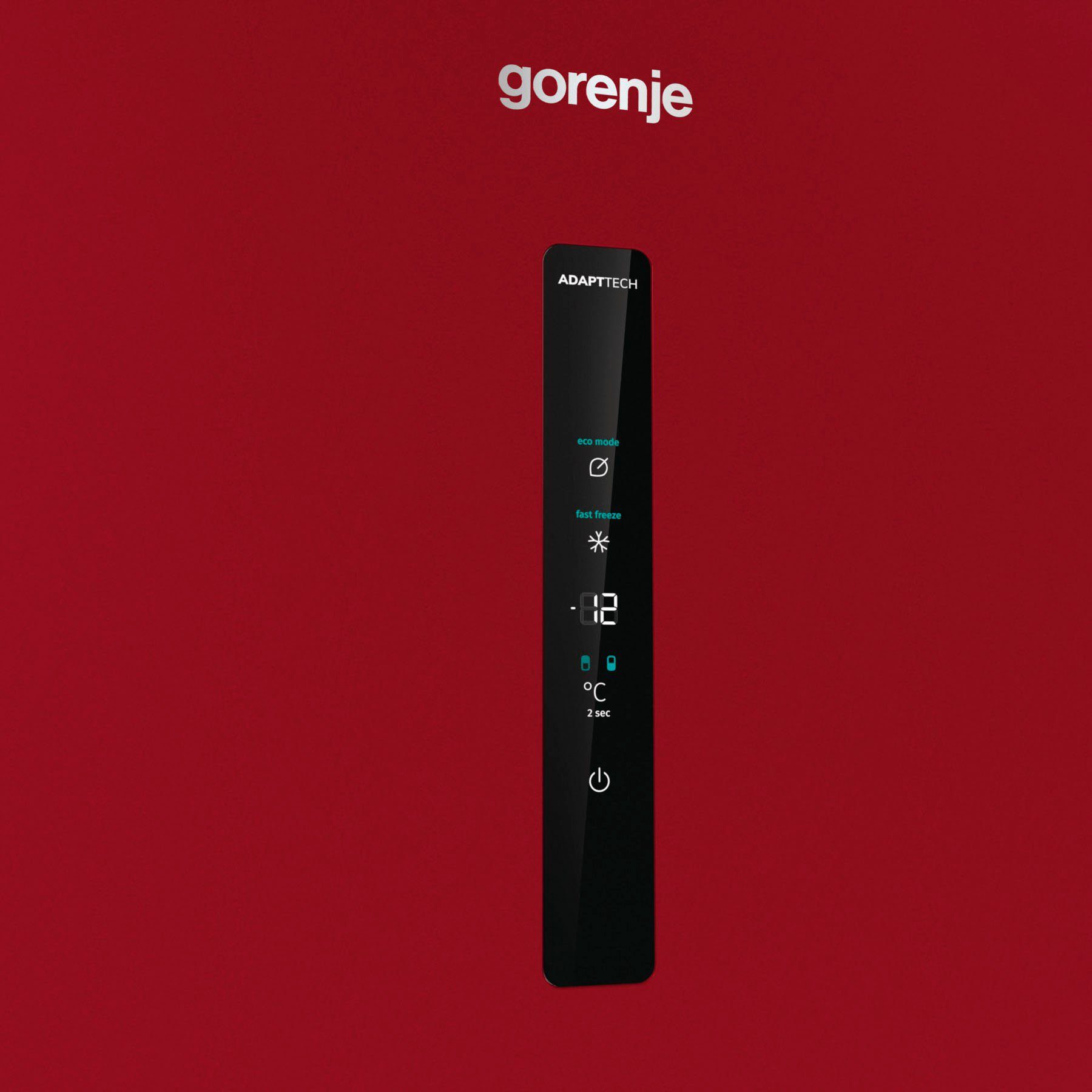 GORENJE Kühl-/Gefrierkombination NK89C0DR, 200 cm 60 cm bordeaux hoch, breit