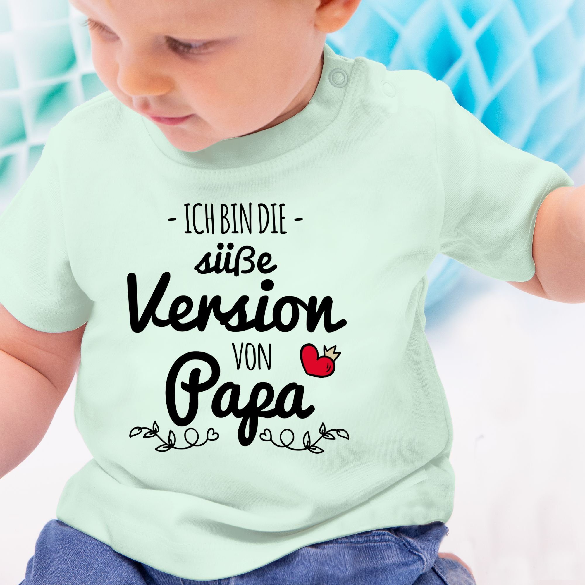 3 Mintgrün Vatertag T-Shirt Papa Süße Shirtracer Geschenk Version von Baby