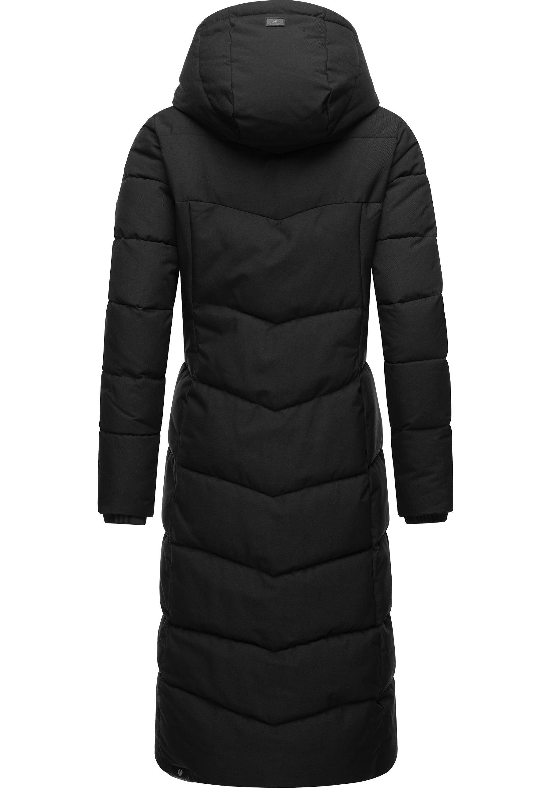 Ragwear Steppmantel Pavla Extralong zeitloser, wasserdichter Damen Wintermantel