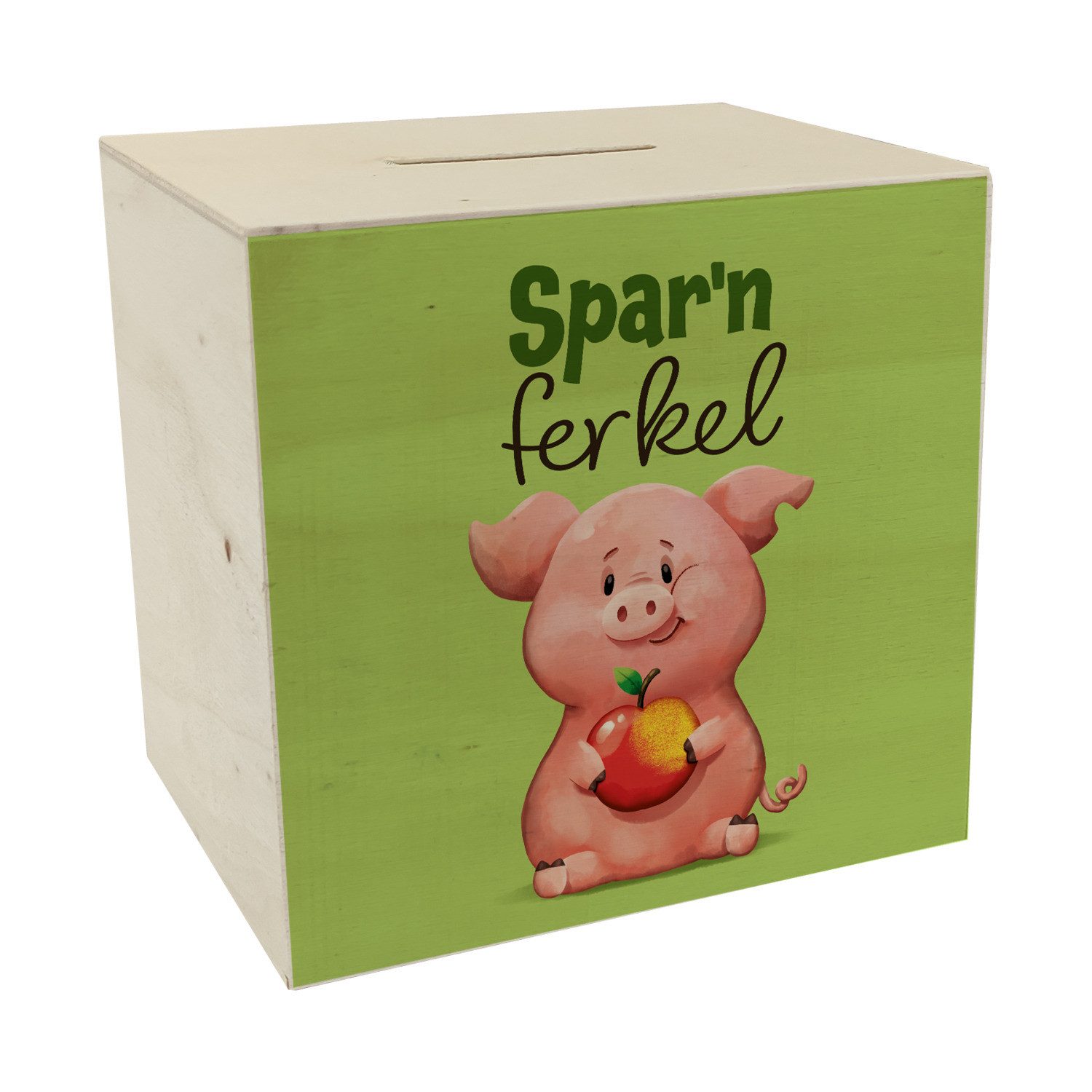 Spardose Schwein Spardose aus Holz mit Spruch Sparnferkel