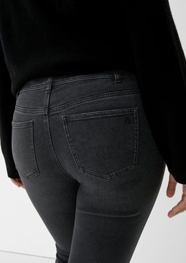 TRIANGLE Bequeme Jeans Slim: Jeans mit Saumschlitz Waschung, Stickerei