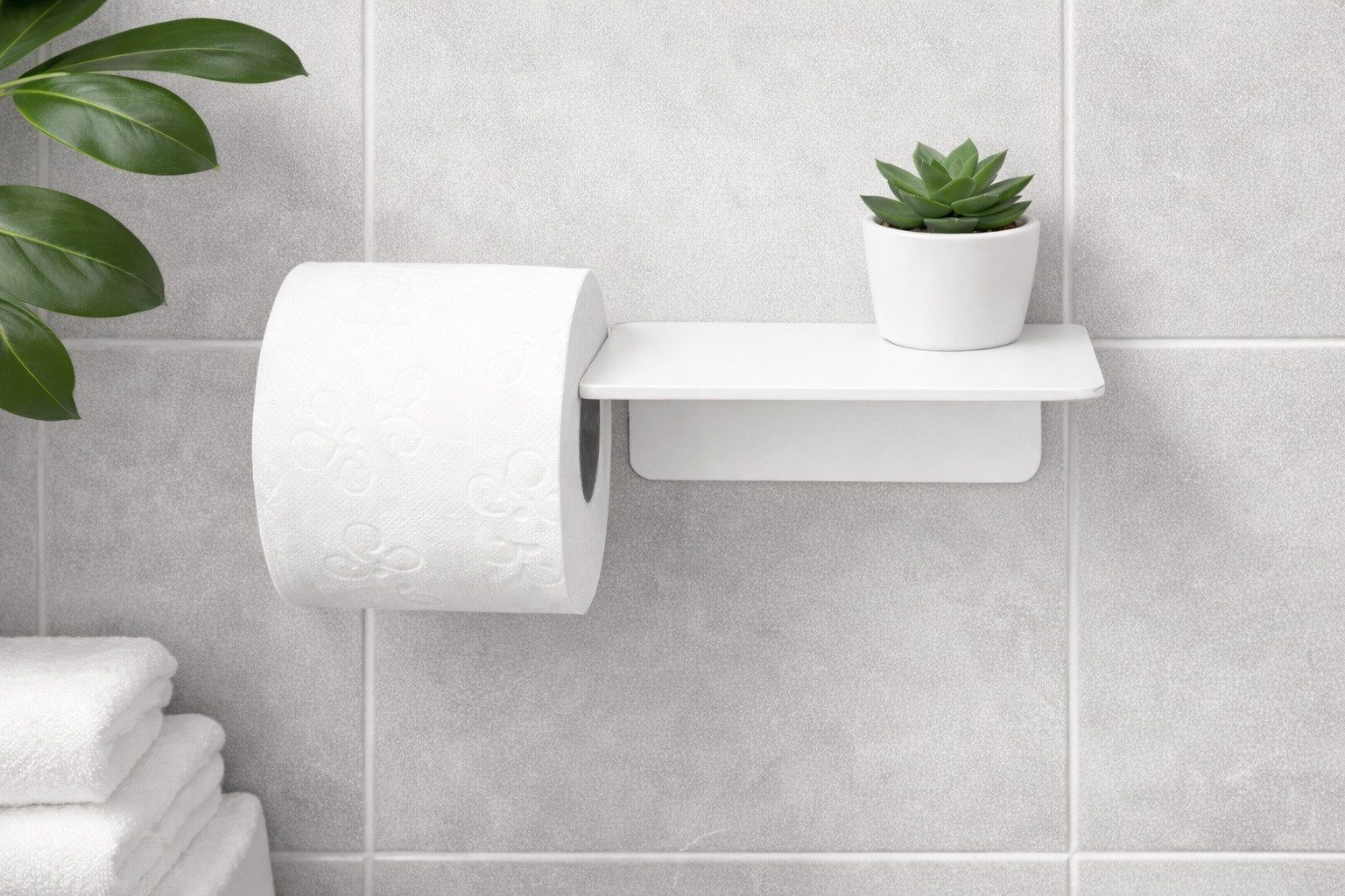 Radius Toilettenpapierhalter Radius Design WC-Rollenhalter mit Ablage PURORAGGIO
