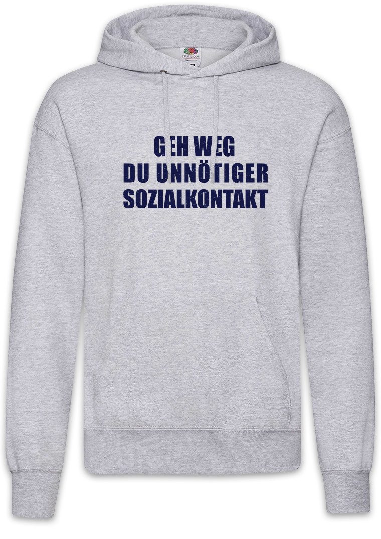 Hoodie Geh Weg Du Unnötiger Sozialkontakt Herren Hoodie Menschenfeind Fun