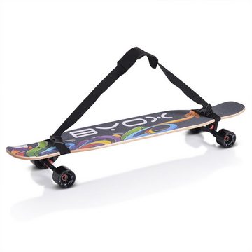 Byox Skateboard Kinder Skateboard Longboard 42", Dancing Style, PU Rollen, ABEC-9, bis 100 kg, Gurt