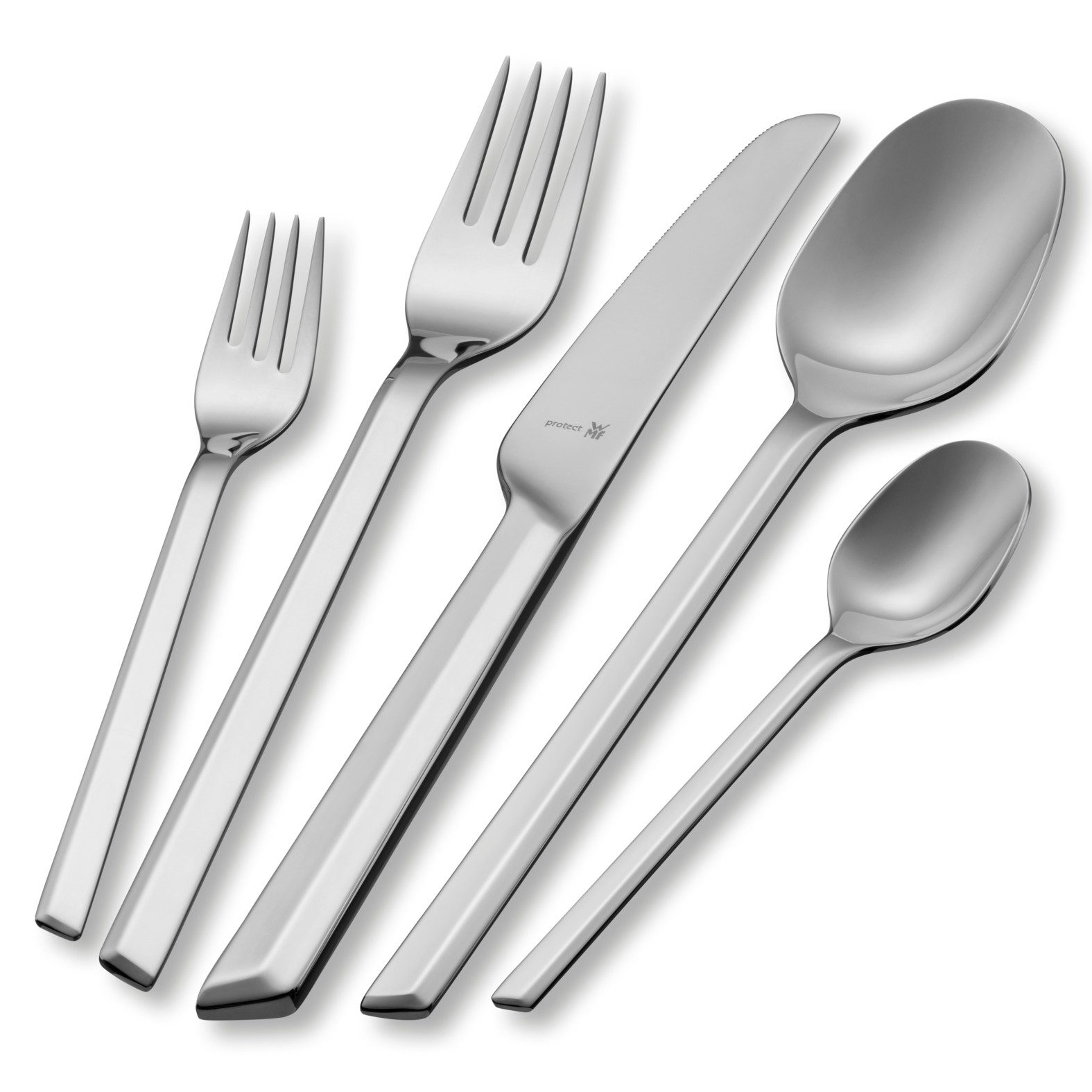 WMF Besteck-Set Kineo (66-tlg), 12 Personen, Cromargan® Edelstahl Rostfrei, ergonomisch, Cromargan protect