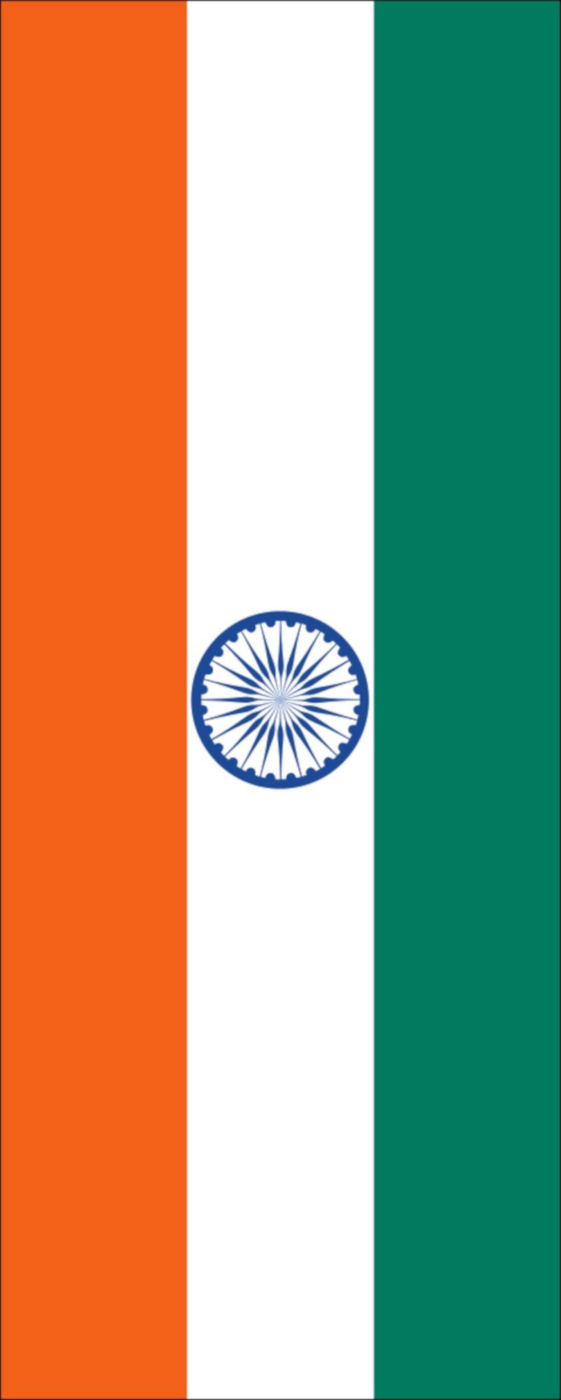 flaggenmeer Flagge Flagge Indien 110 g/m² Hochformat