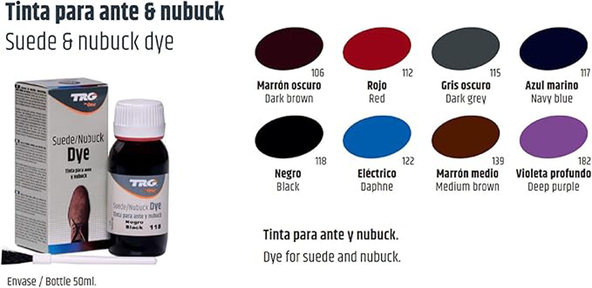 TRG Suede Dye - Lederfarbe für Rauleder und Wildleder Lederpflege