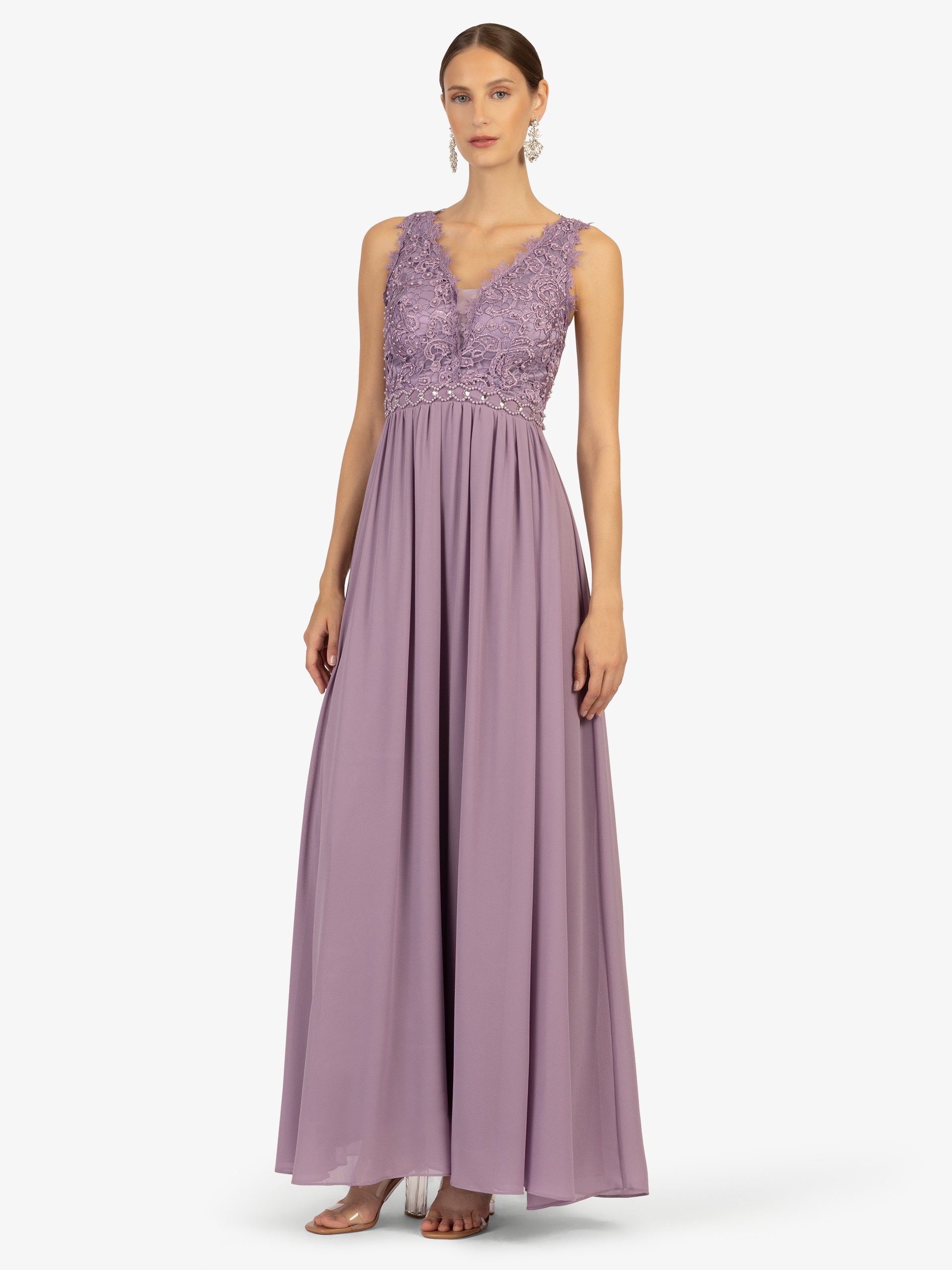 Kraimod Abendkleid mit Mesh und Spitze