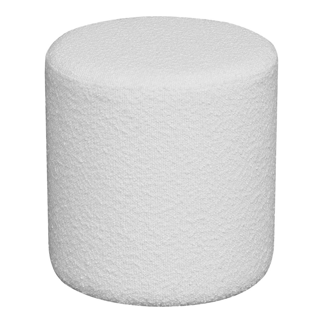 ebuy24 Pouf Ejby Pouf bouclé Ø34cm weiß.