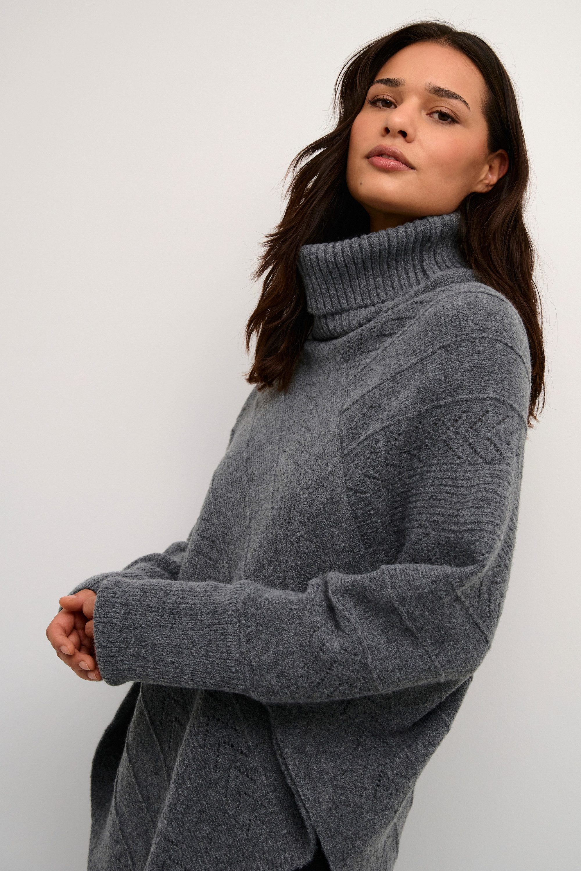 Cream Strickponcho Poncho CRHoliday