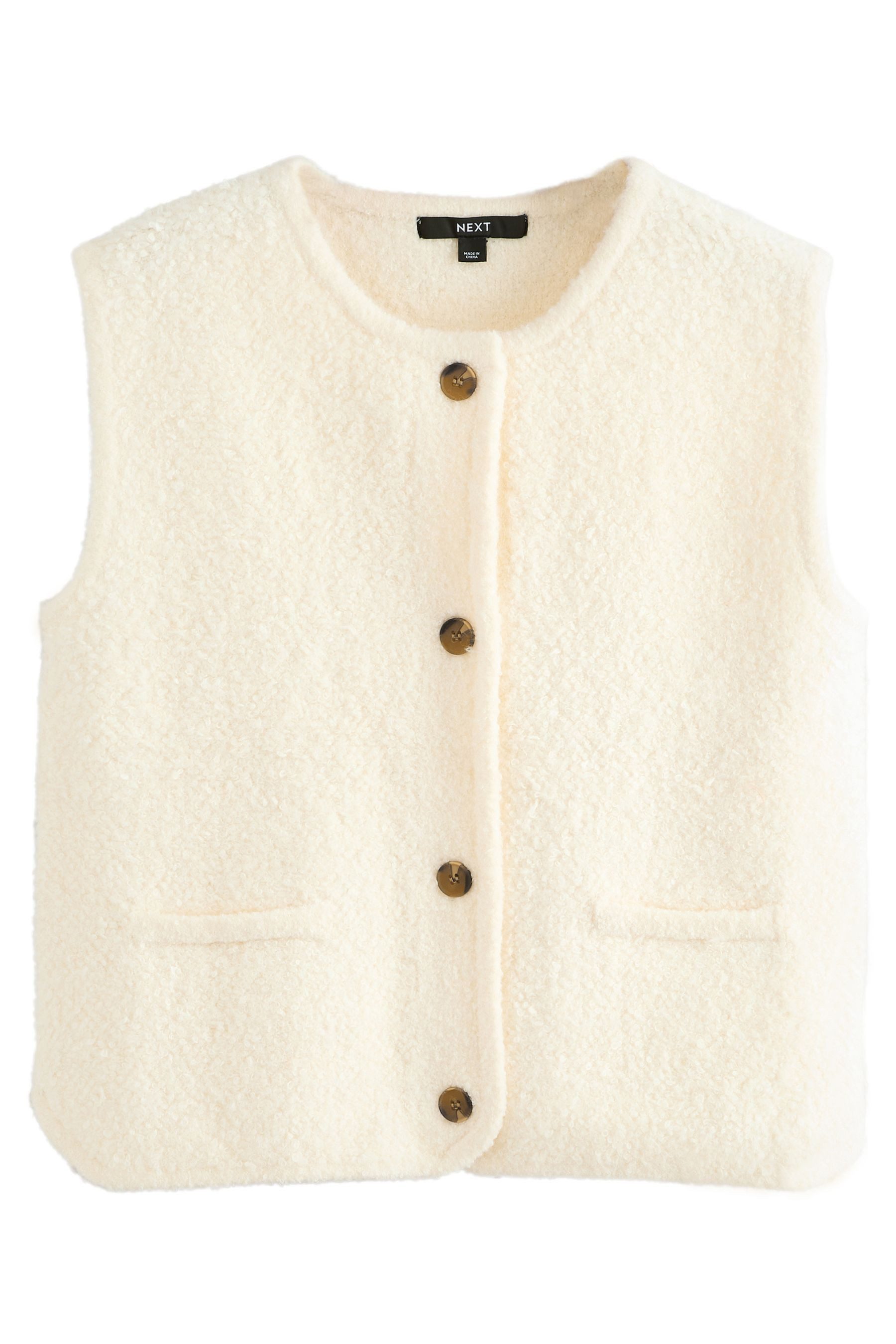 Next Steppweste Gestricktes Gilet aus Bouclé mit Wollanteil (1-tlg) günstig online kaufen