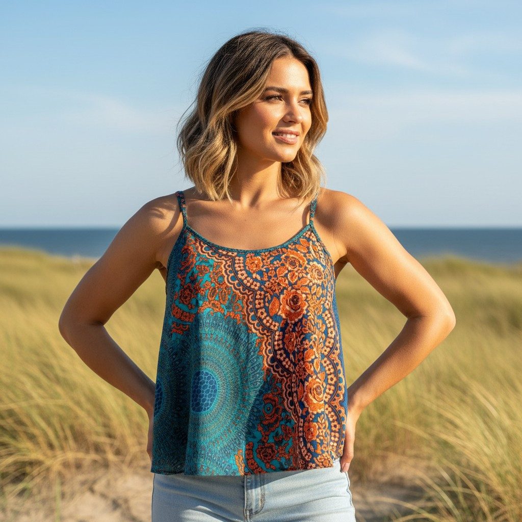 Guru-Shop T-Shirt Trägertop, Sommertop, Damentop, Strandtop -.. Festival, H günstig online kaufen