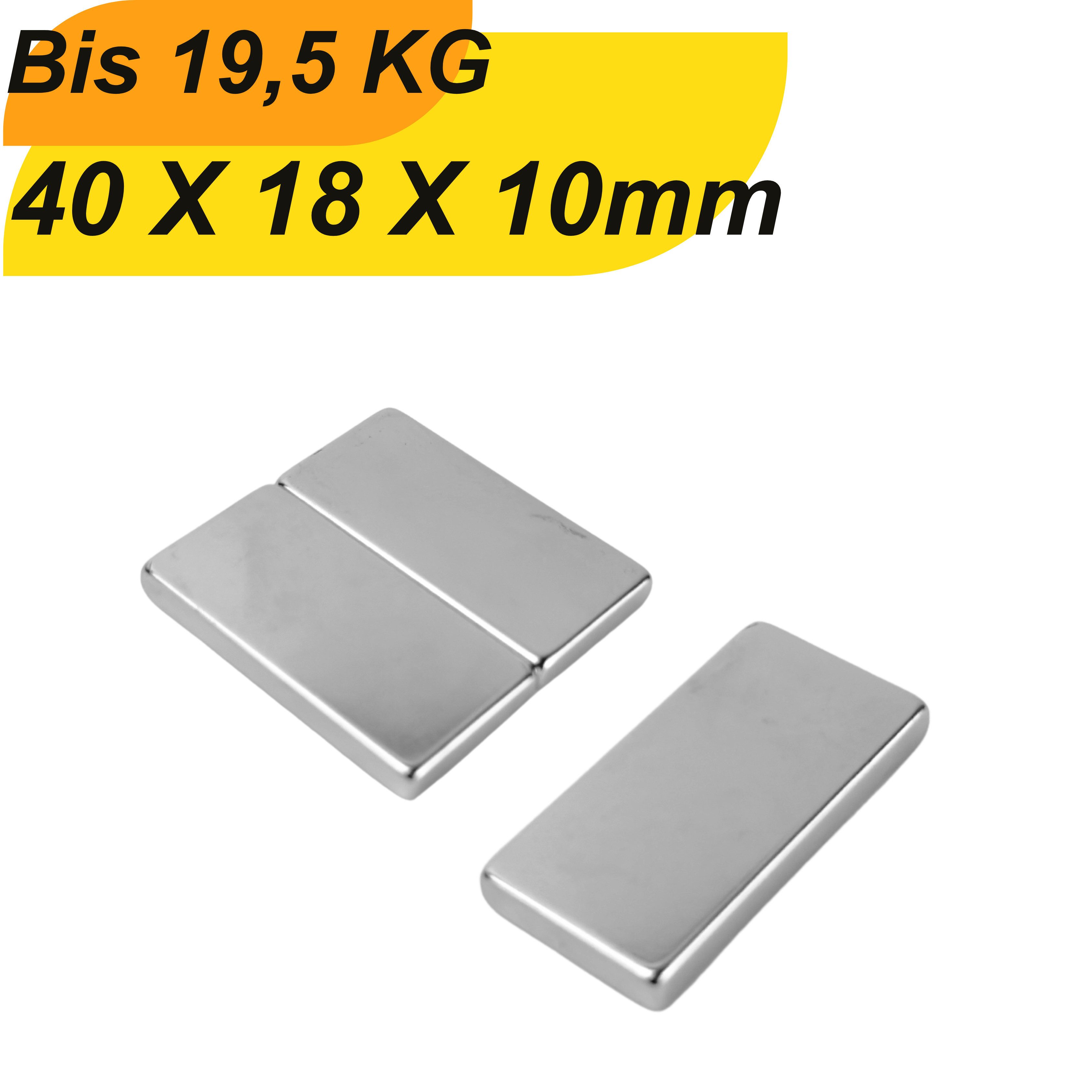 Magnet Neodym Magnet 40x18x10 mm Supermagnete Kubischer Magnet
