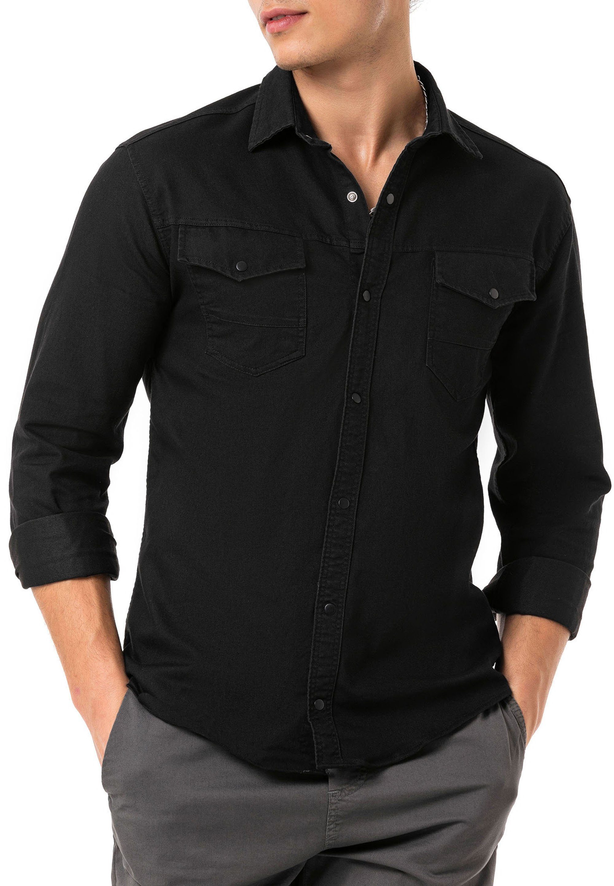 RedBridge Jeanshemd Premium Denim Hemd mit günstig online kaufen