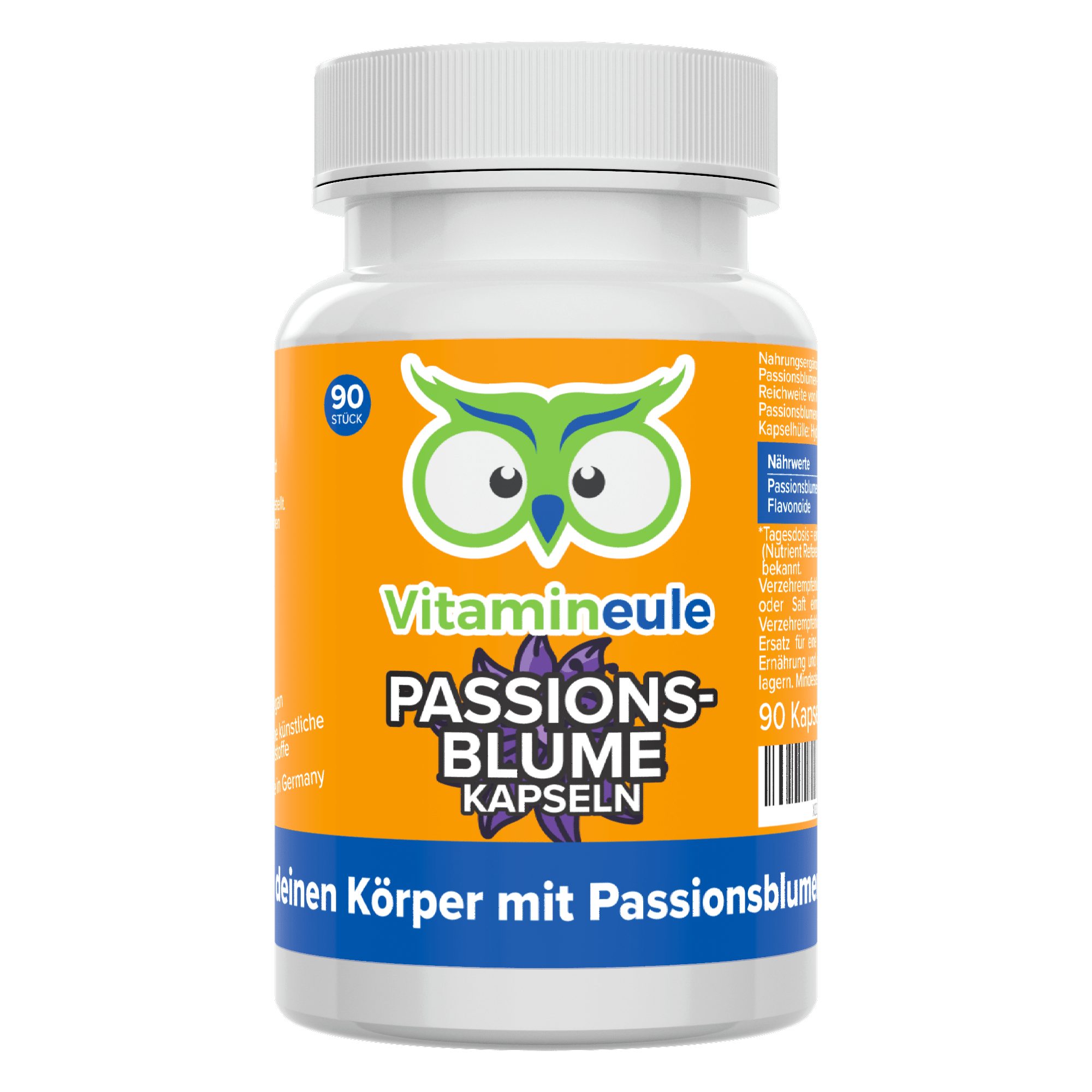 Passionsblume Kapseln mit 400 mg Passionsblumen-Extrakt (10:1) - Kapsel