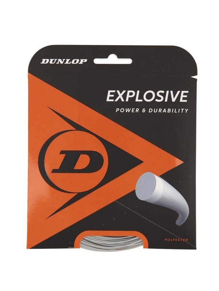 Dunlop Tennissaite Explosive (Haltbarkeit) silber 12m Set, Saitendicke: 1.25
