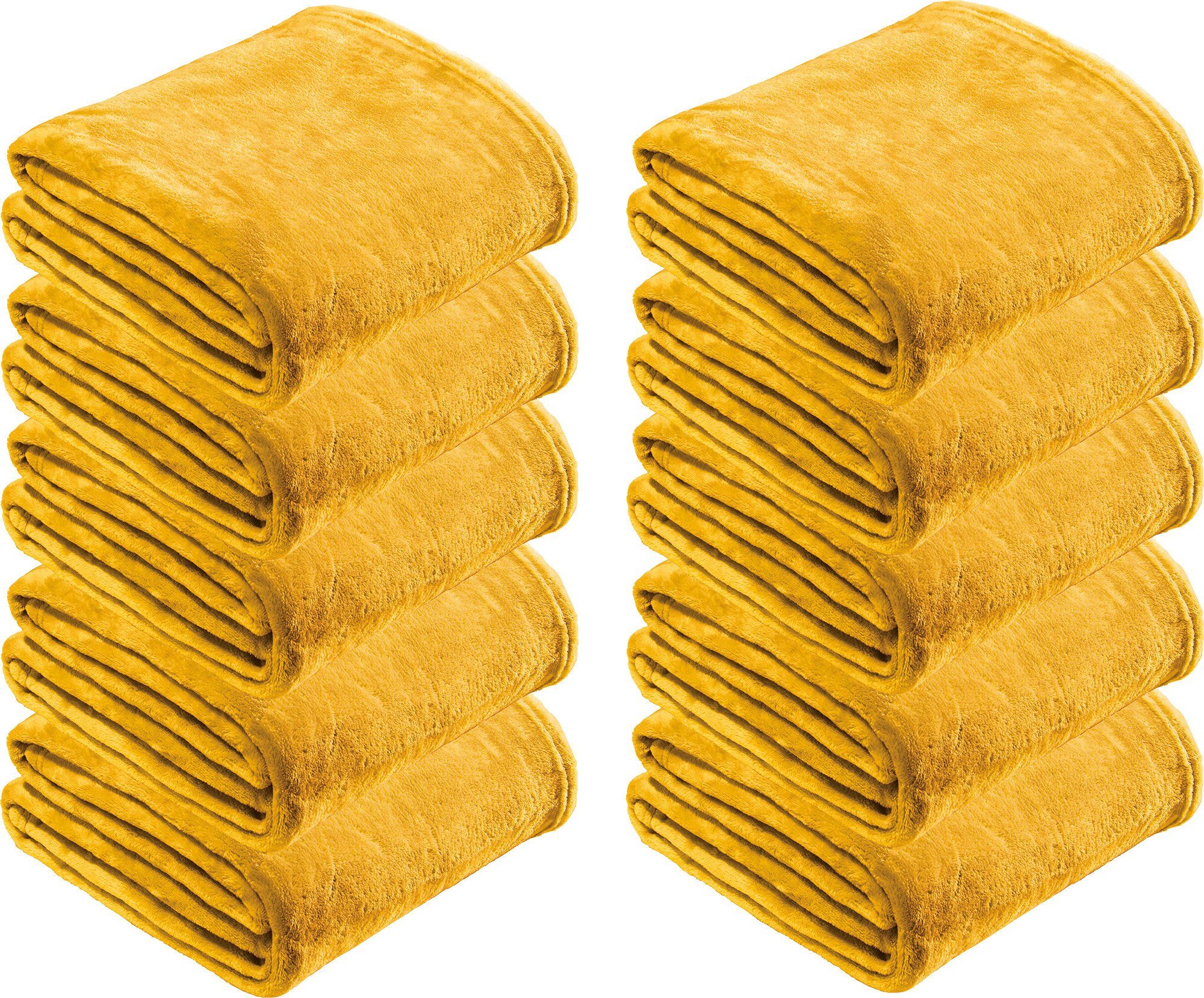 Wohndecke Wohndecke 10er-Pack "Amarillo", REDBEST, Fleece Uni