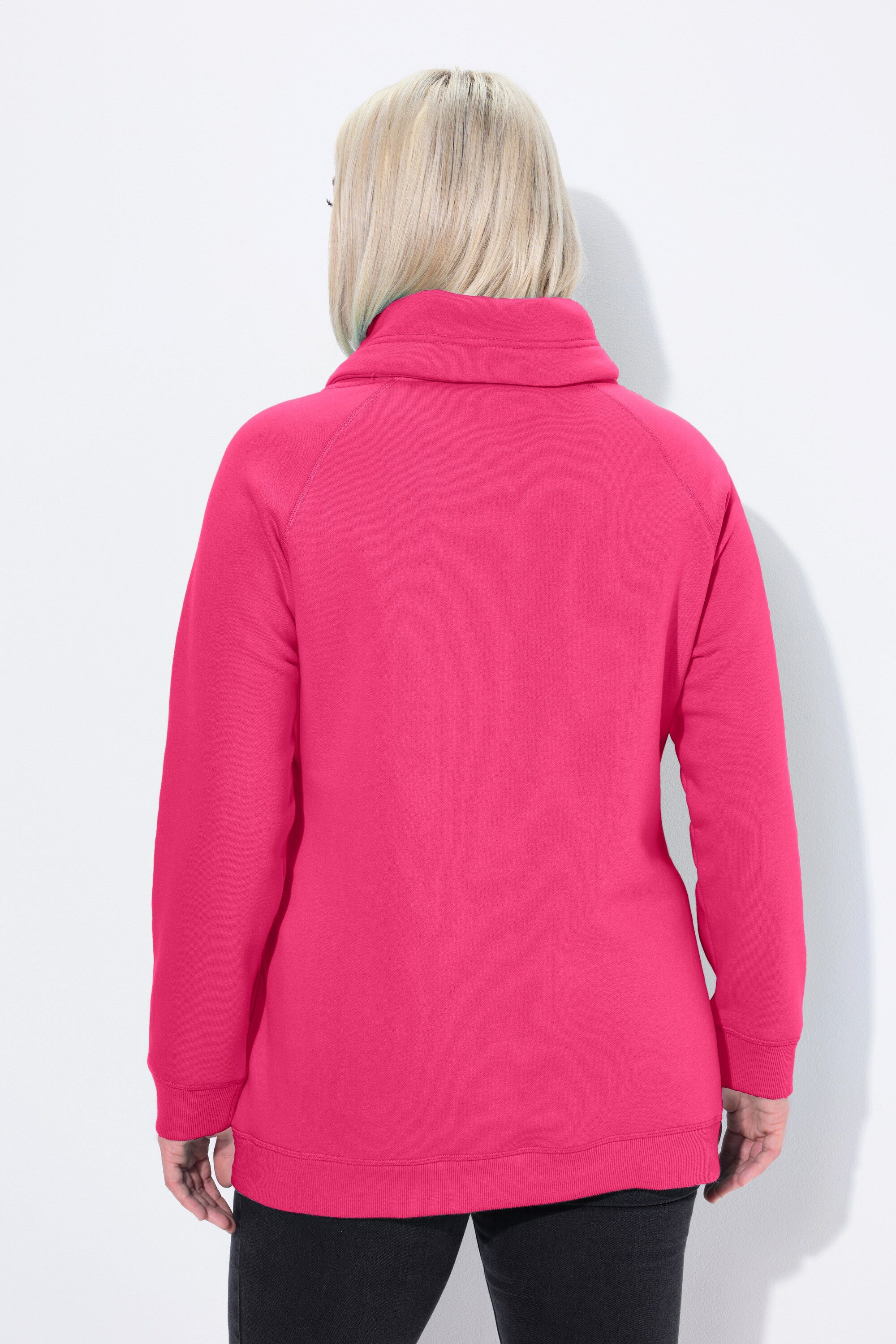 Ulla Popken Sweatshirt Sweatshirt weiter Stehkragen Taschen