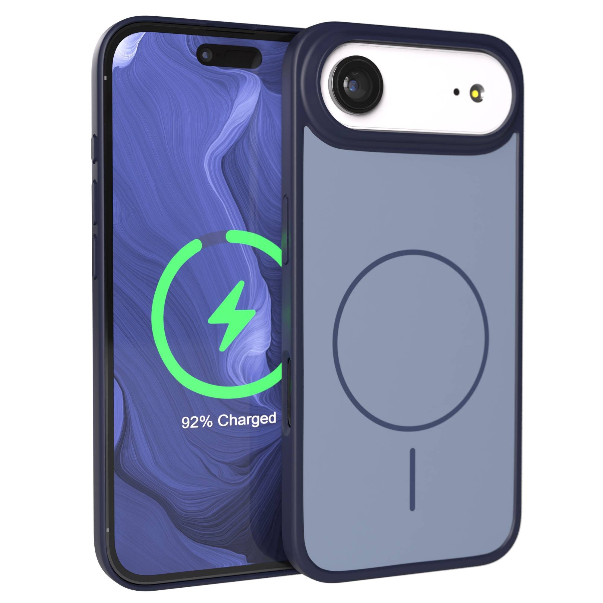 EAZY CASE Handyhülle Slim Outdoor MagSafe Case für Apple iPhone Air 6,5 Zoll, Slim MagSafe Case – robust, leicht & griffig in Dunkelblau