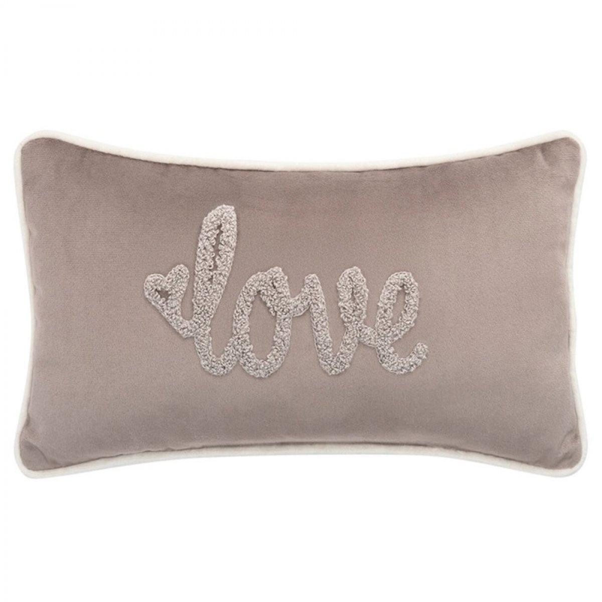 PAD Kissenhülle Mini Kissen Petite Love Taupe (18x32cm)