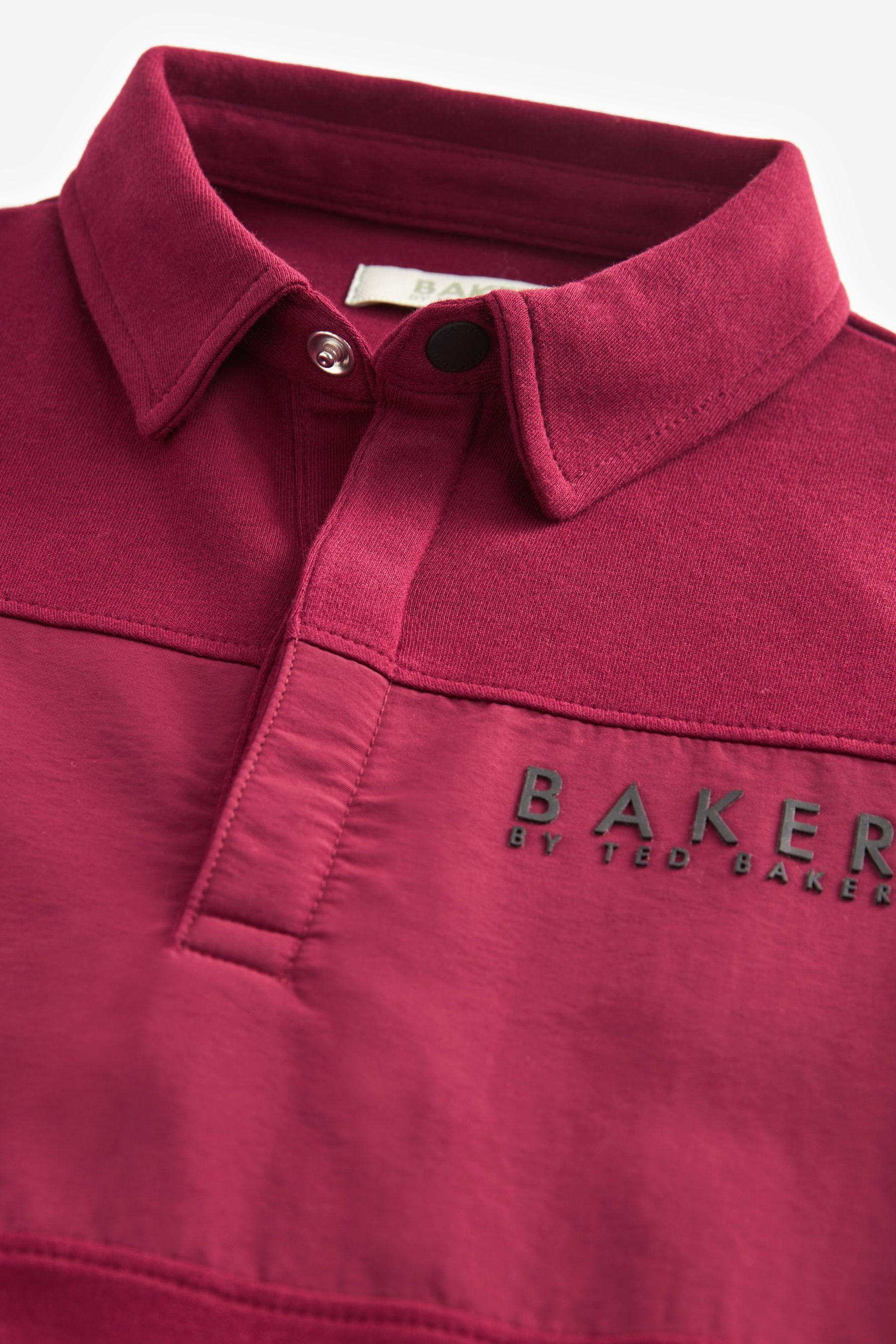 Einsatz Ted Burgundy (1-tlg) by Baker mit Langarm-Poloshirt Red Ted Baker by Baker Baker Langarm-Poloshirt