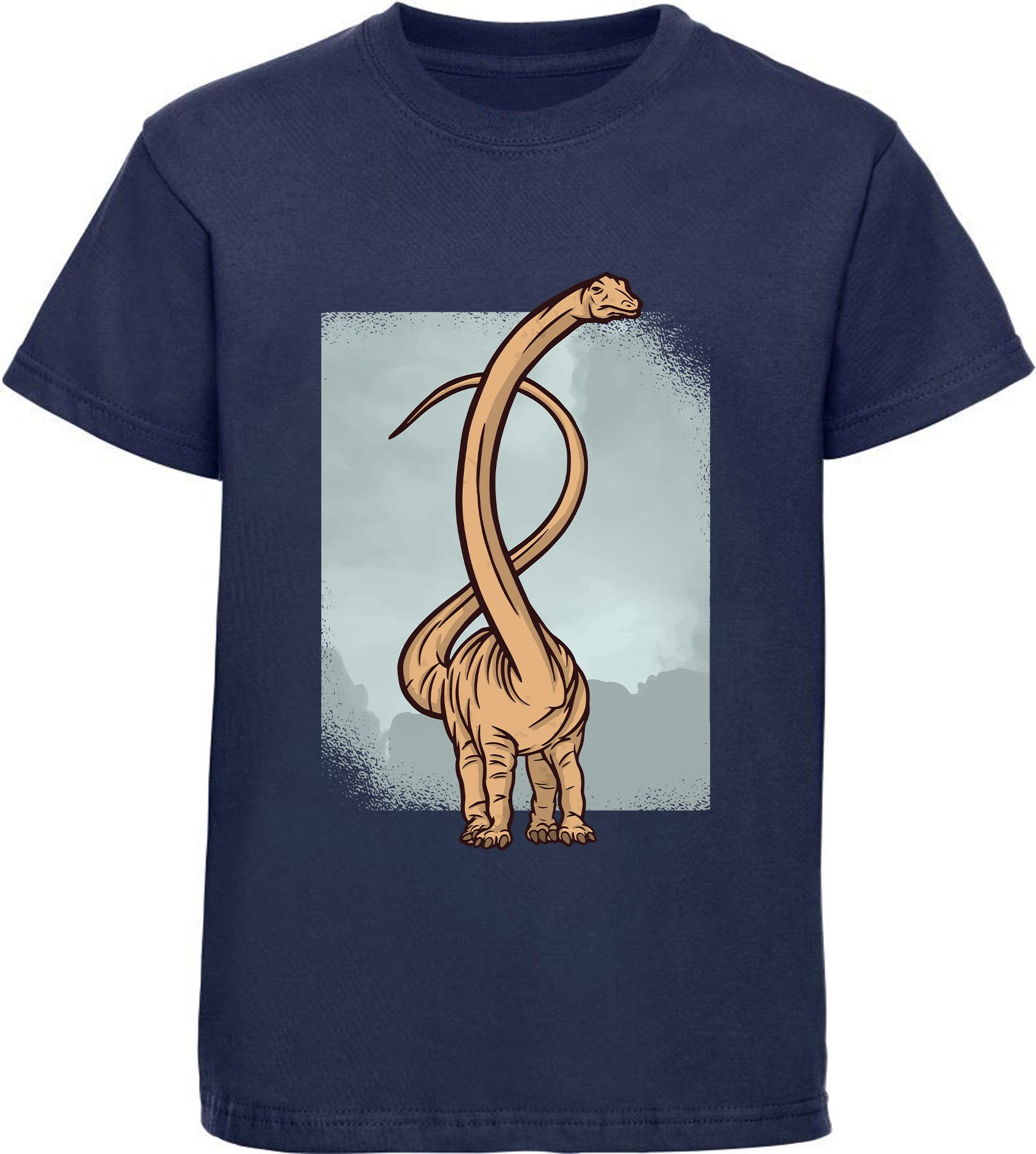 T-Shirt bedrucktes Kinder T-Shirt mit langhalssaurier