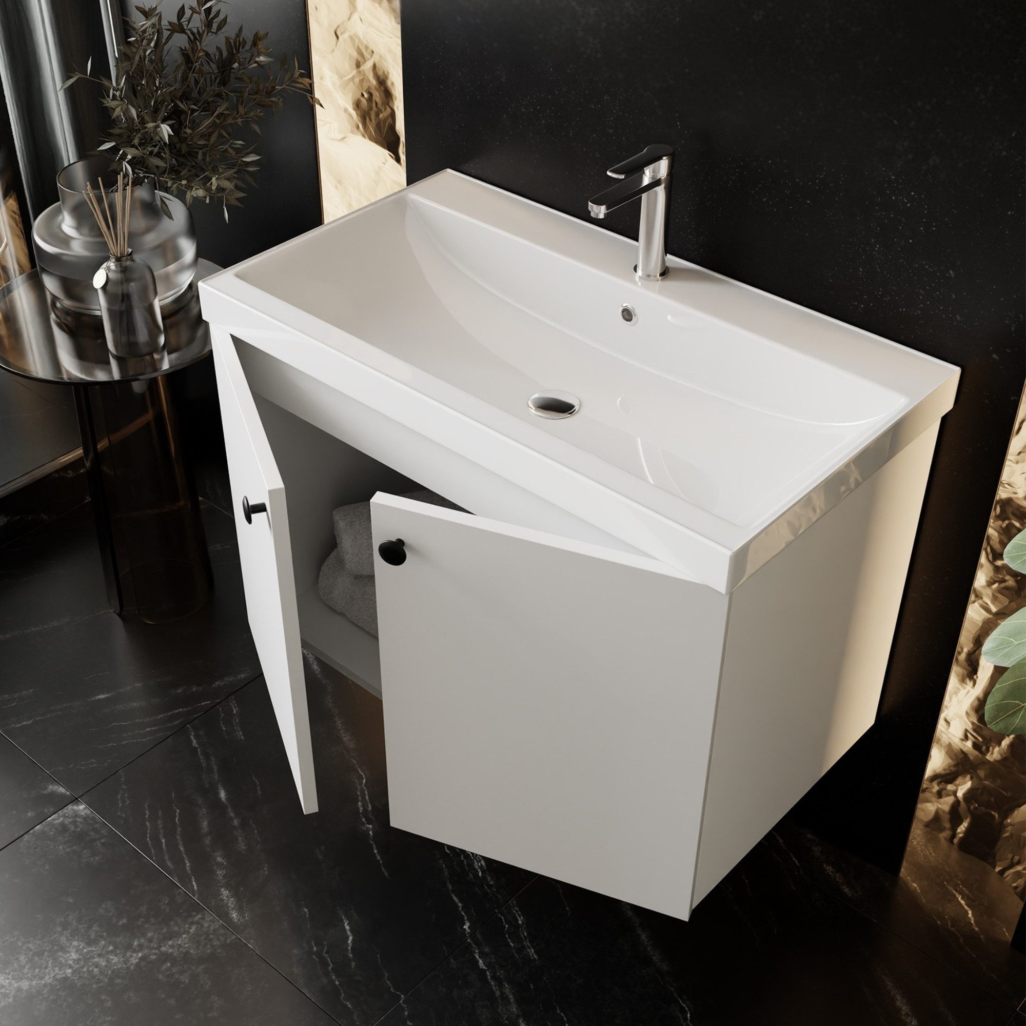 Karen Waschtisch-Set Waschtisch mit Unterschrank Mimoza, (2-St., Der Liefer günstig online kaufen