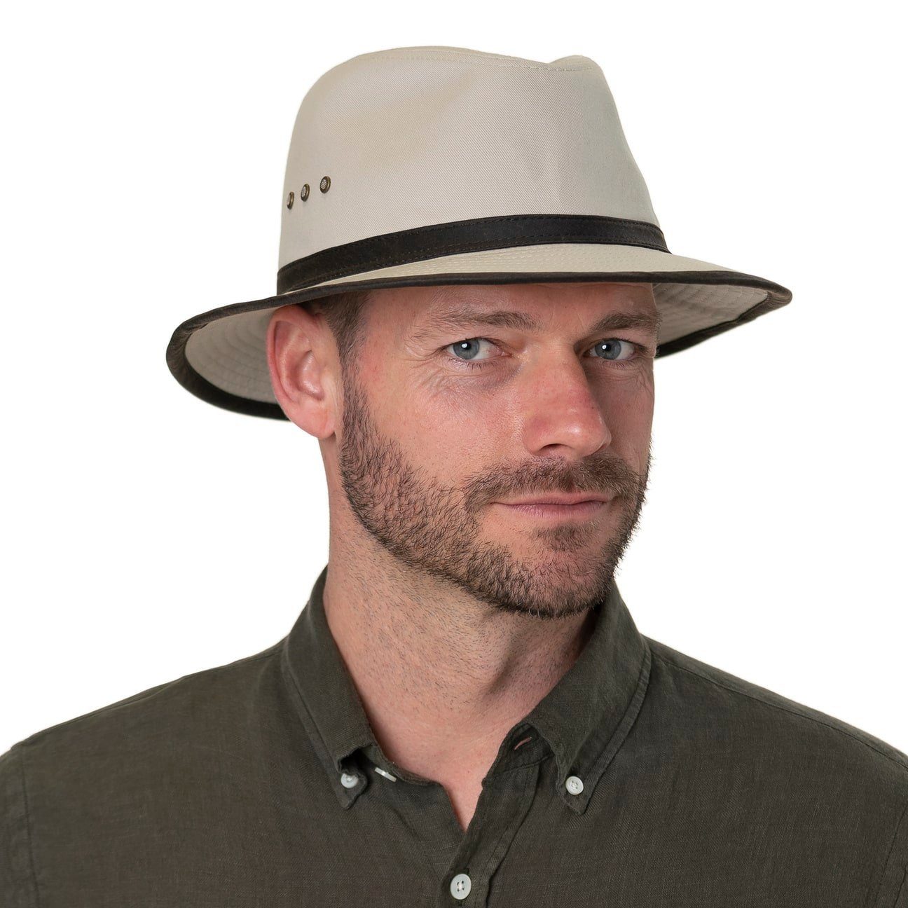 Stetson Sonnenhut (1-St) Traveller mit Lederband