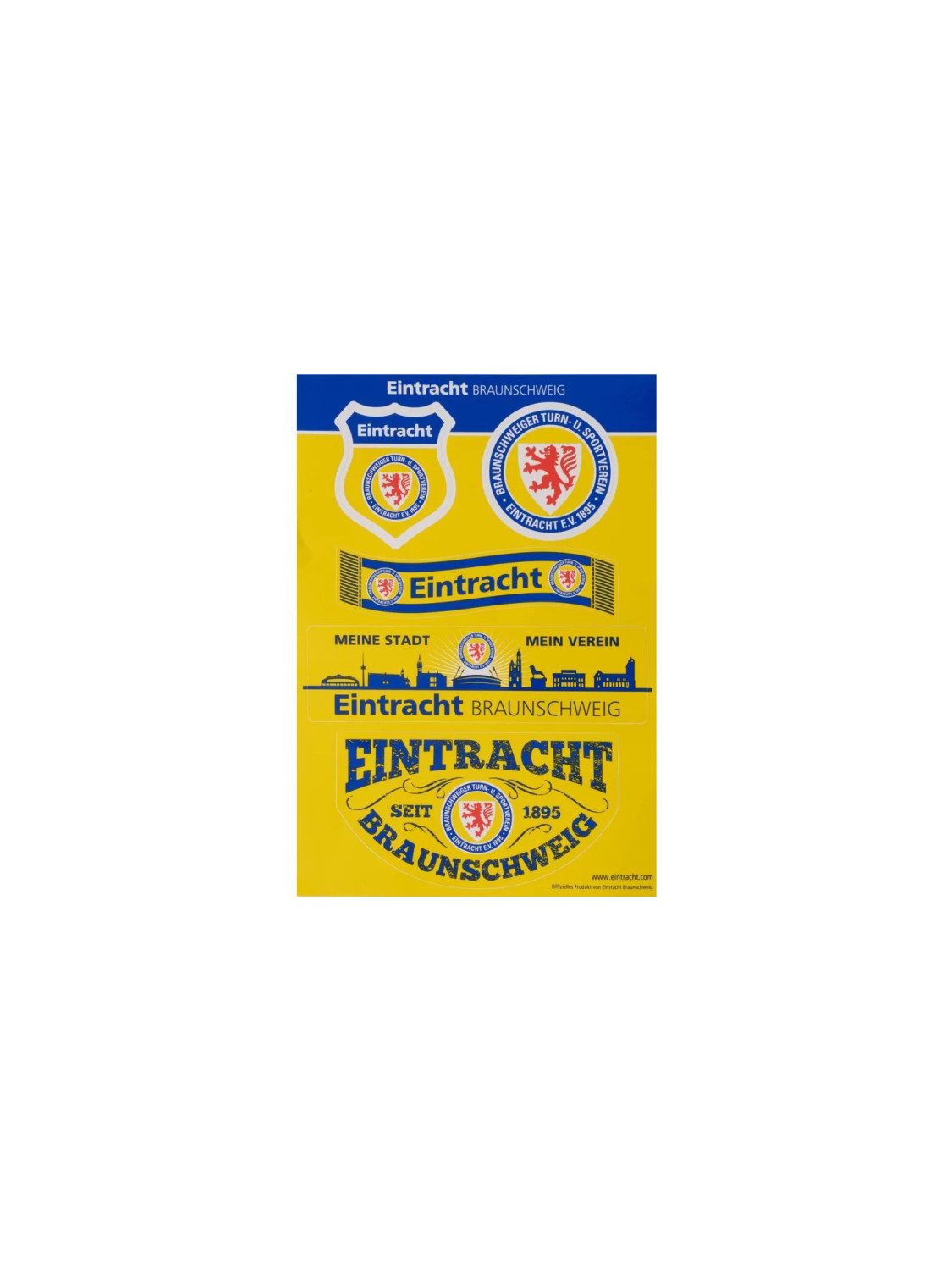 Eintracht Braunschweig Aufkleber Eintracht Braunschweig Aufkleberset Motiv A5