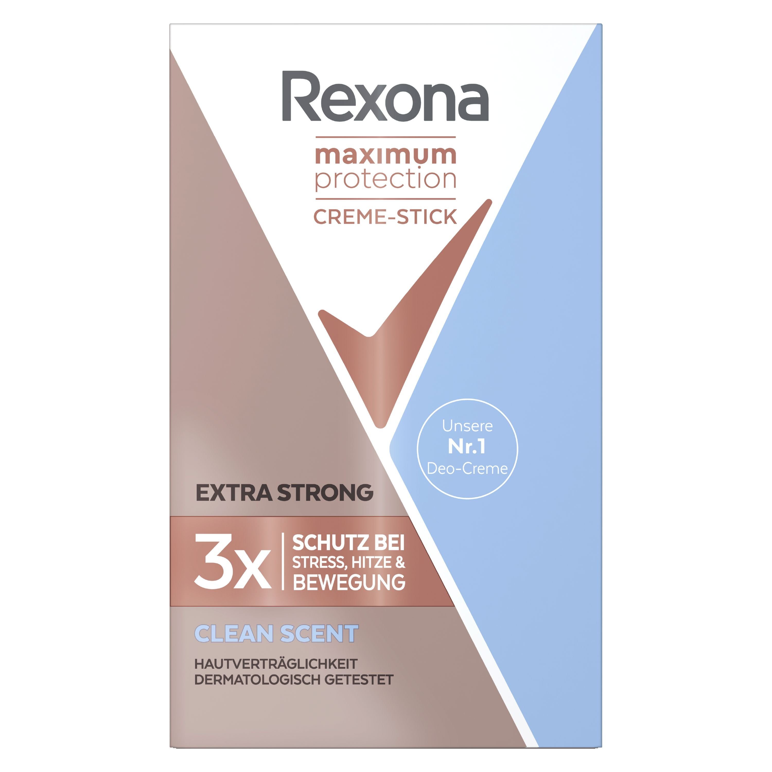 Maximum 6x Clean Deo-Set Creme Deo 45ml Scent Protection Anti-Transpirant Rexona