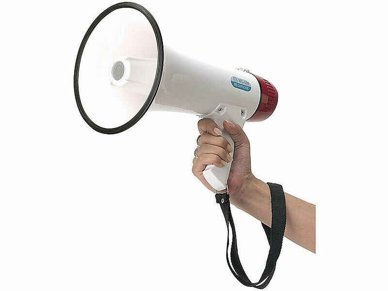 infactory infactory Megafon mit Sirene und Musik 25Watt Megaphon Megaphone Alarmsirene (Deutsche Anleitung)