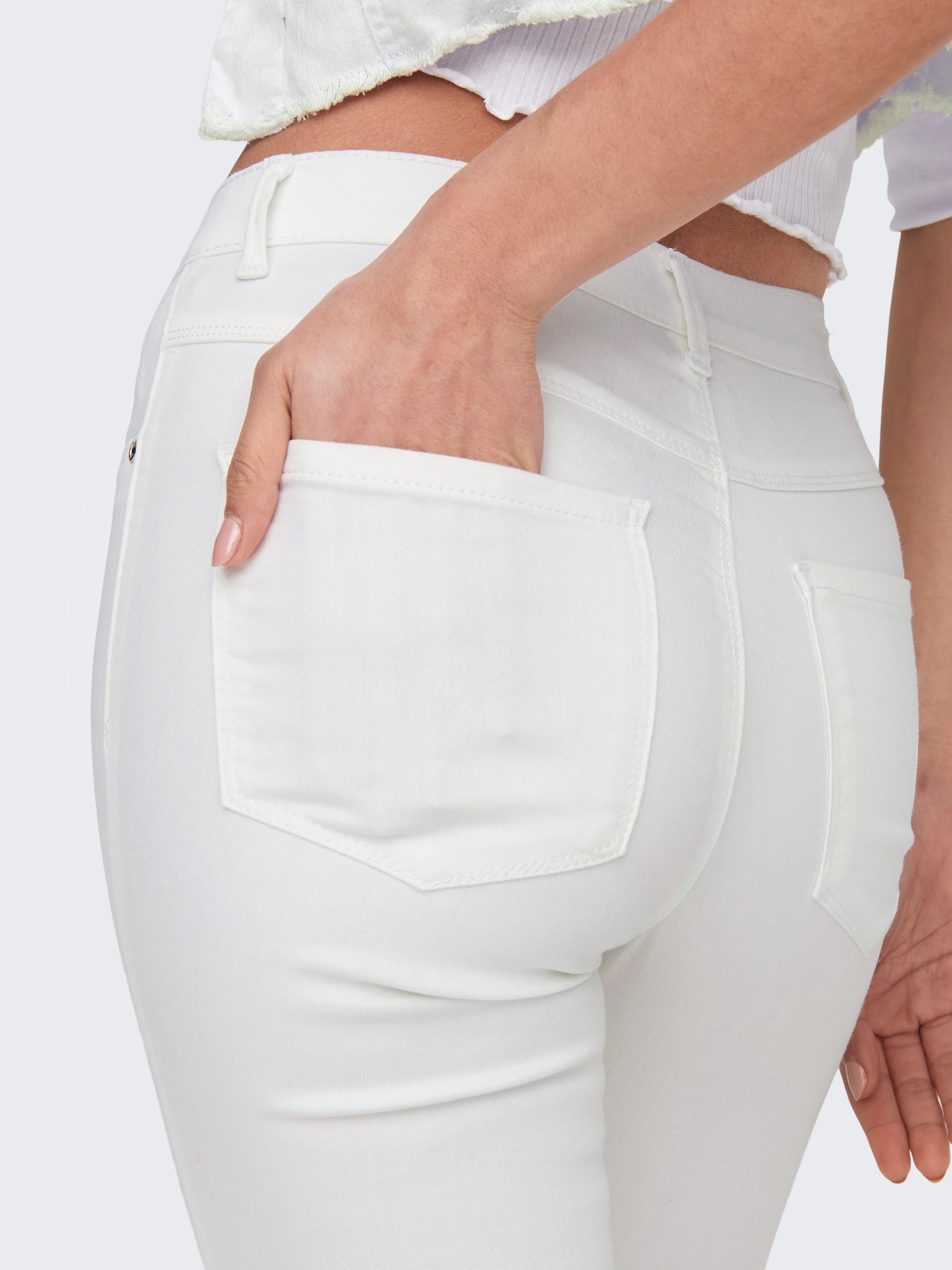 ONLY Caprijeans ONLRAIN – Skinny Fit mit mittlerer Leibhöhe für moderne Silhouette skinny fit, Denim/Jeans, Viskosemischung, unifarben, pflegeleicht