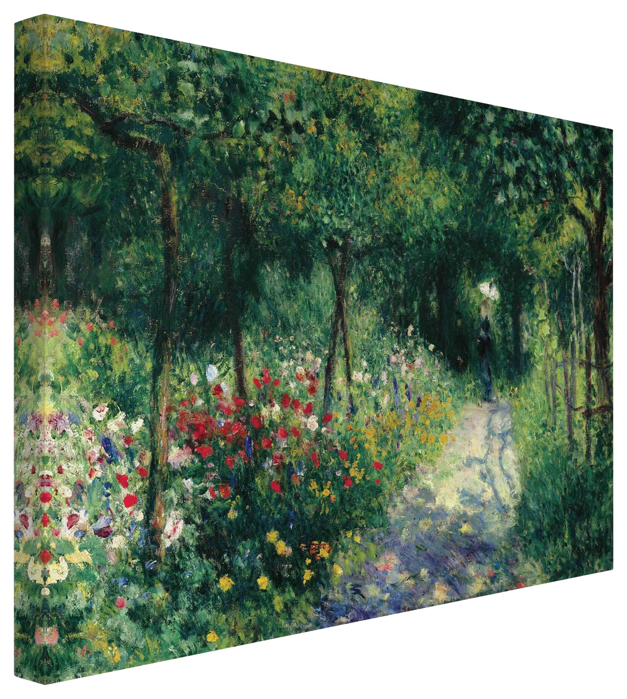 Bilderdepot24 Leinwandbild Kunstdruck Auguste Renoir Frauen Garten grün Bild auf Leinwand XXL, Wohnzimmer Schlafzimmer Küche Flur Wandbild Kunstkopie Wanddeko Druck