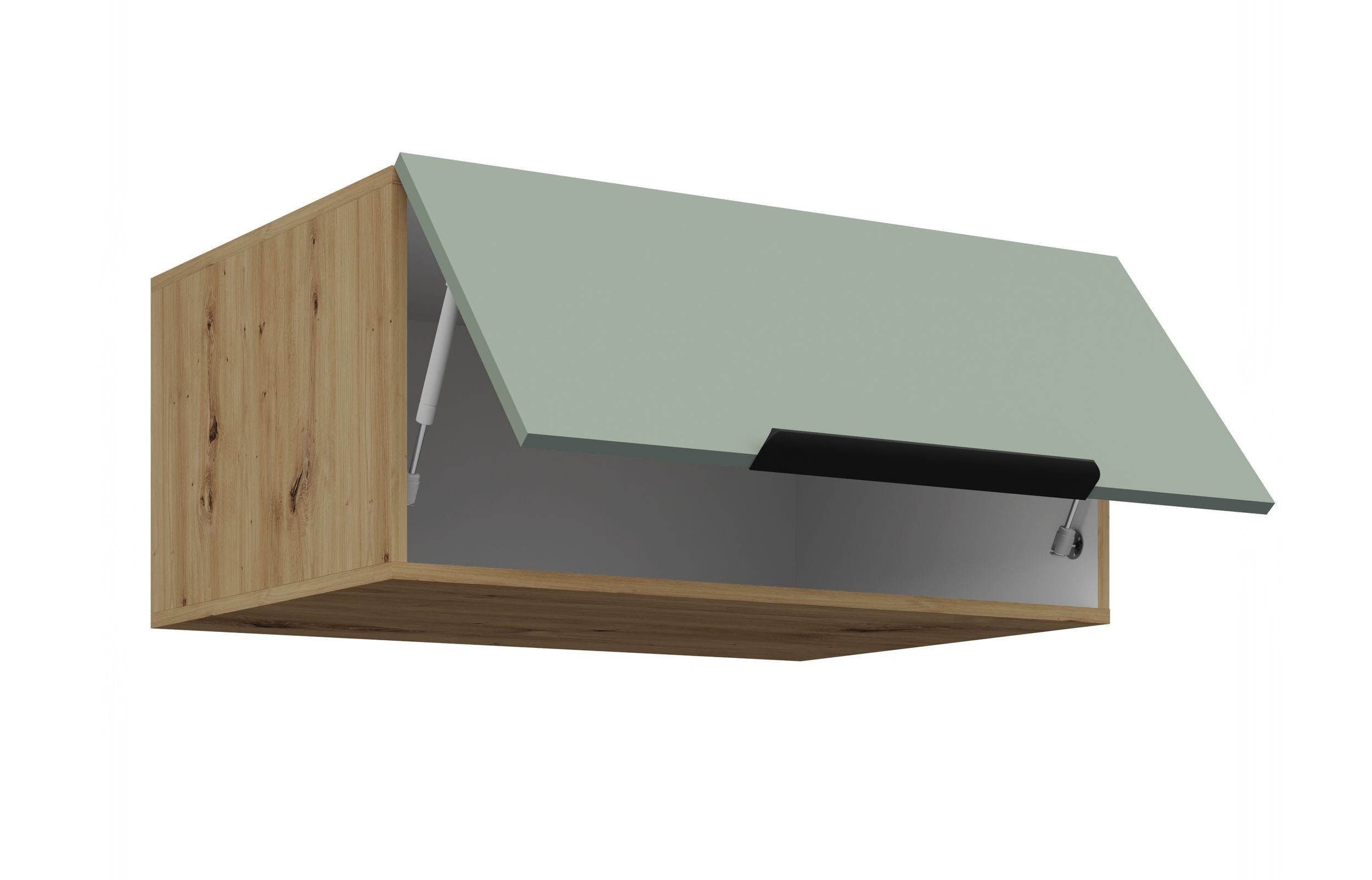 Küchen-Preisbombe Aufsatzschrank 80 cm Küche ARIA Aquamarin Küchenzeile Küchenblock Anti Fingerprint