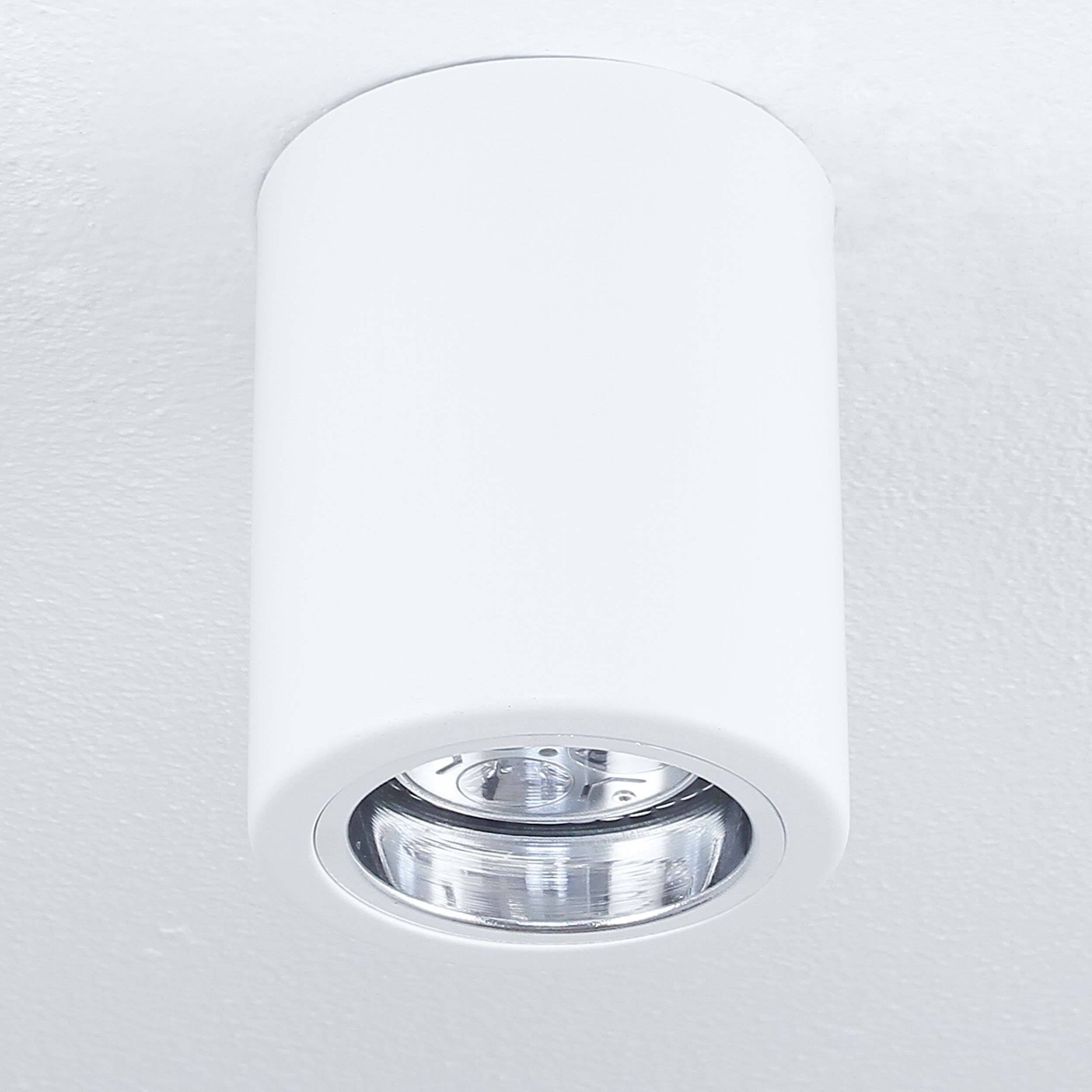 Metall ohne Deckenleuchte Licht-Erlebnisse Deckenleuchte Lampe Küche Bauhaus Weiß Leuchtmittel, rund DOWNLIGHT,
