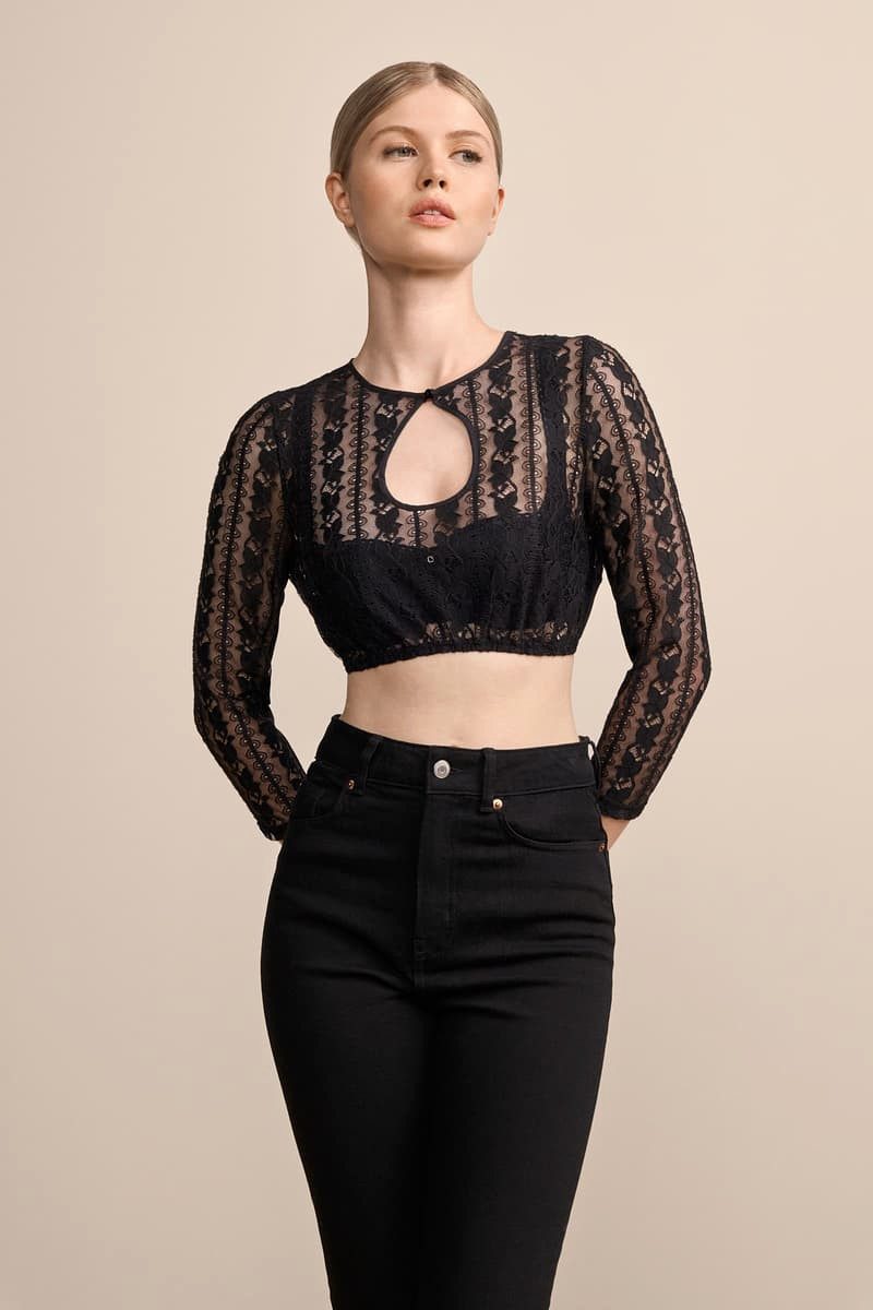 Krüger Madl Dirndlbluse Dirndlbluse Coline - schwarz