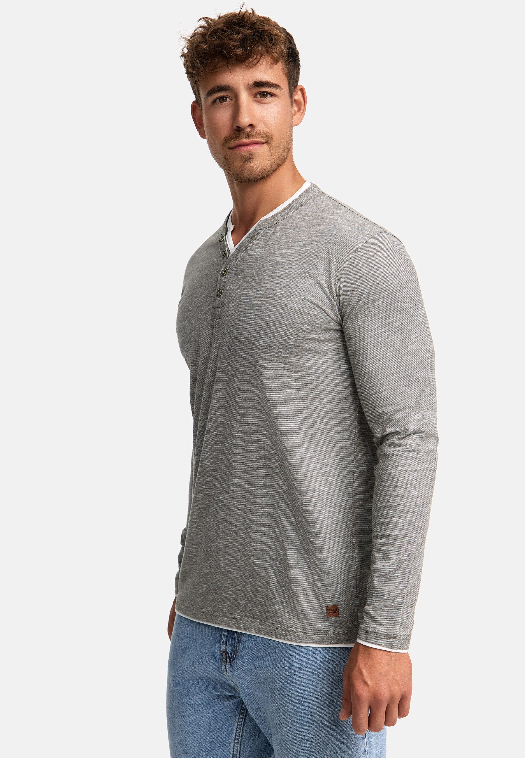 Indicode Langarmshirt Herren INColeson Shirt Langarm Herrenshirt Langarmshirt aus 100% Baumwolle