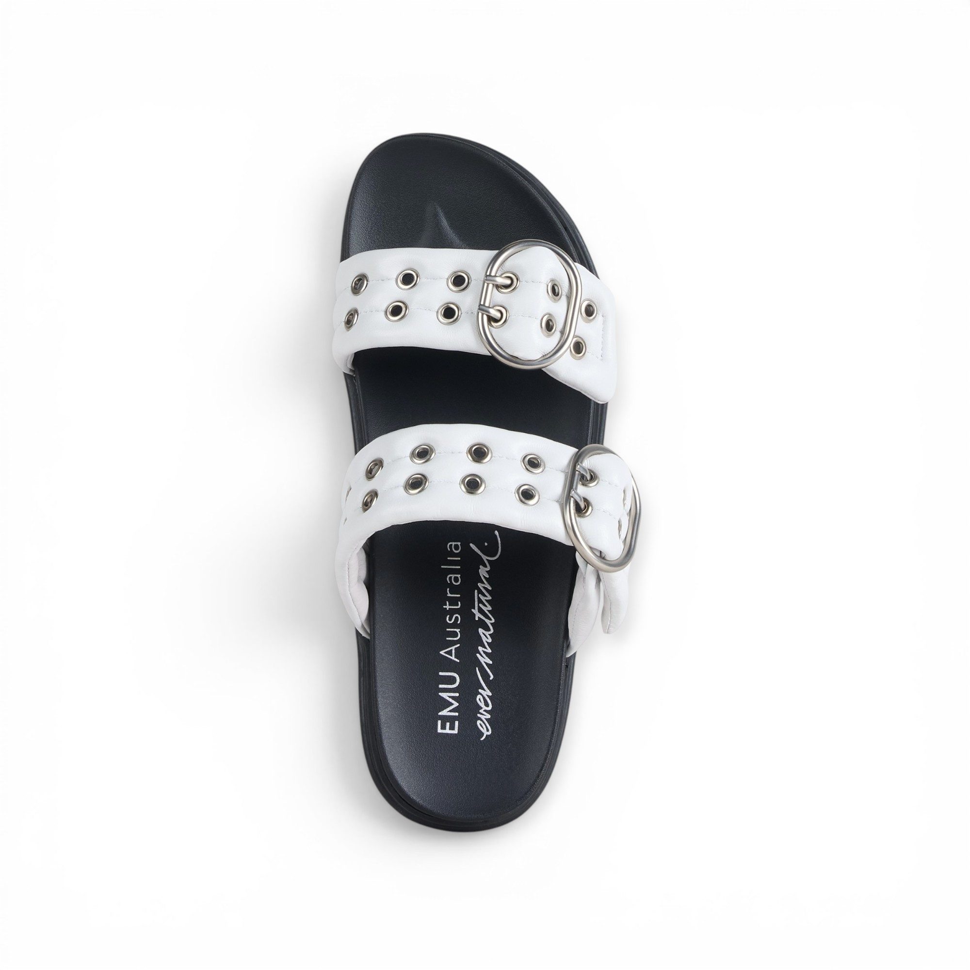 Emu Australia Bondi Buckle 2.0 (Leder) weiss/schwarz Damen Sandale