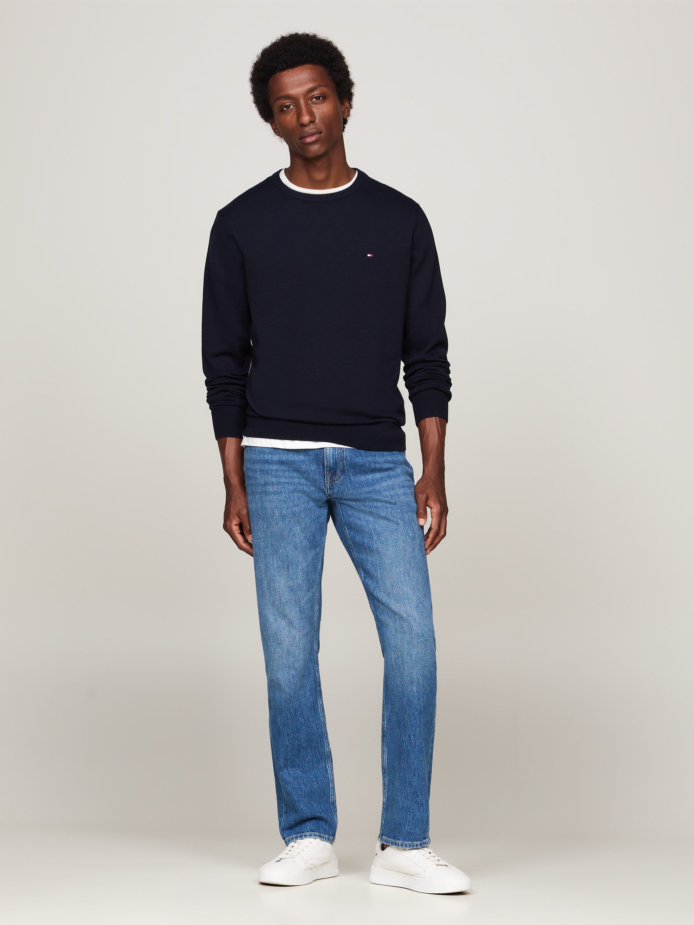 Tommy Hilfiger Rundhalspullover ESSENTIAL COTTON CREW NECK Crewneck Regular Fit Premium Mode